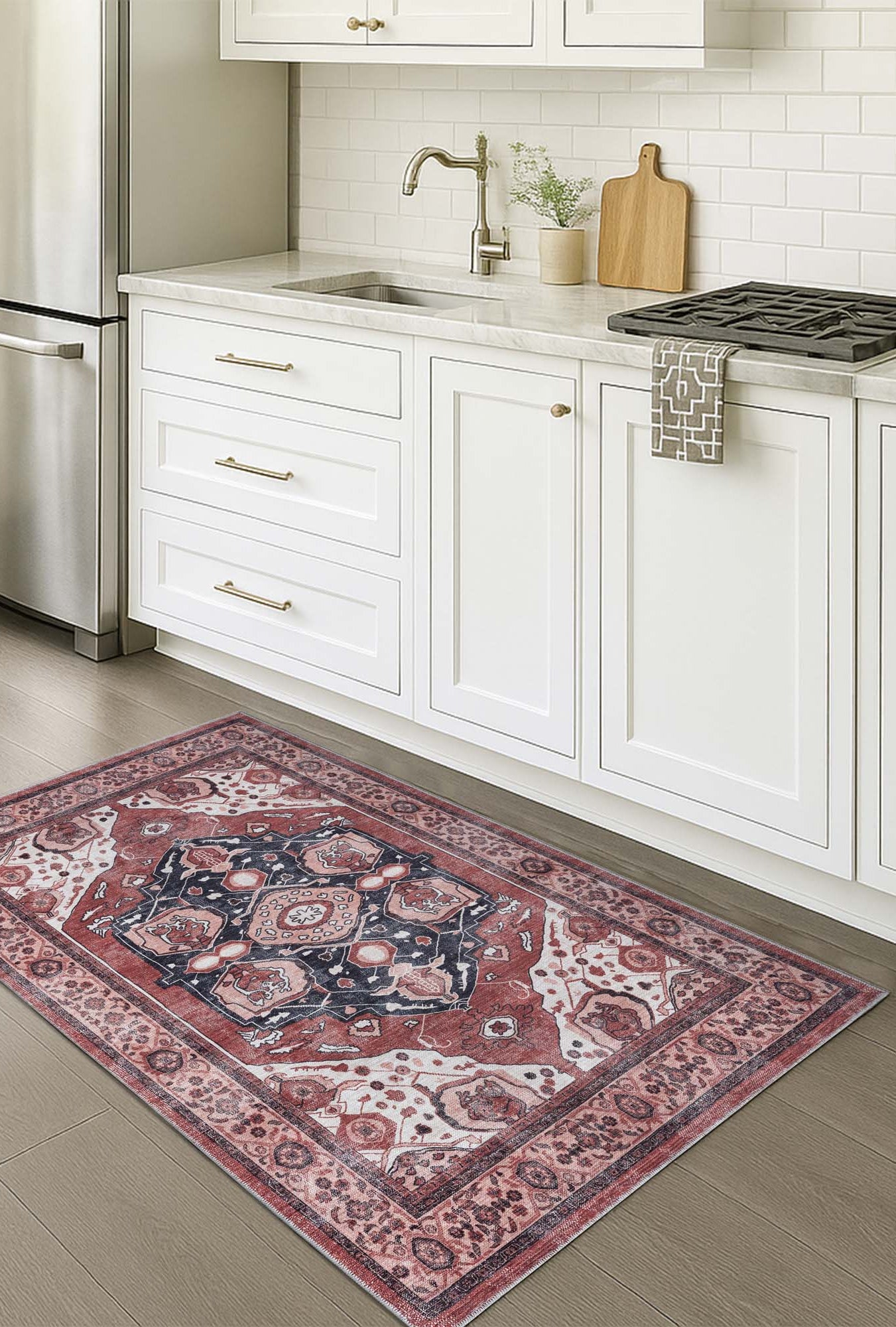 Melanie Orange Brown Persian Vintage Rug