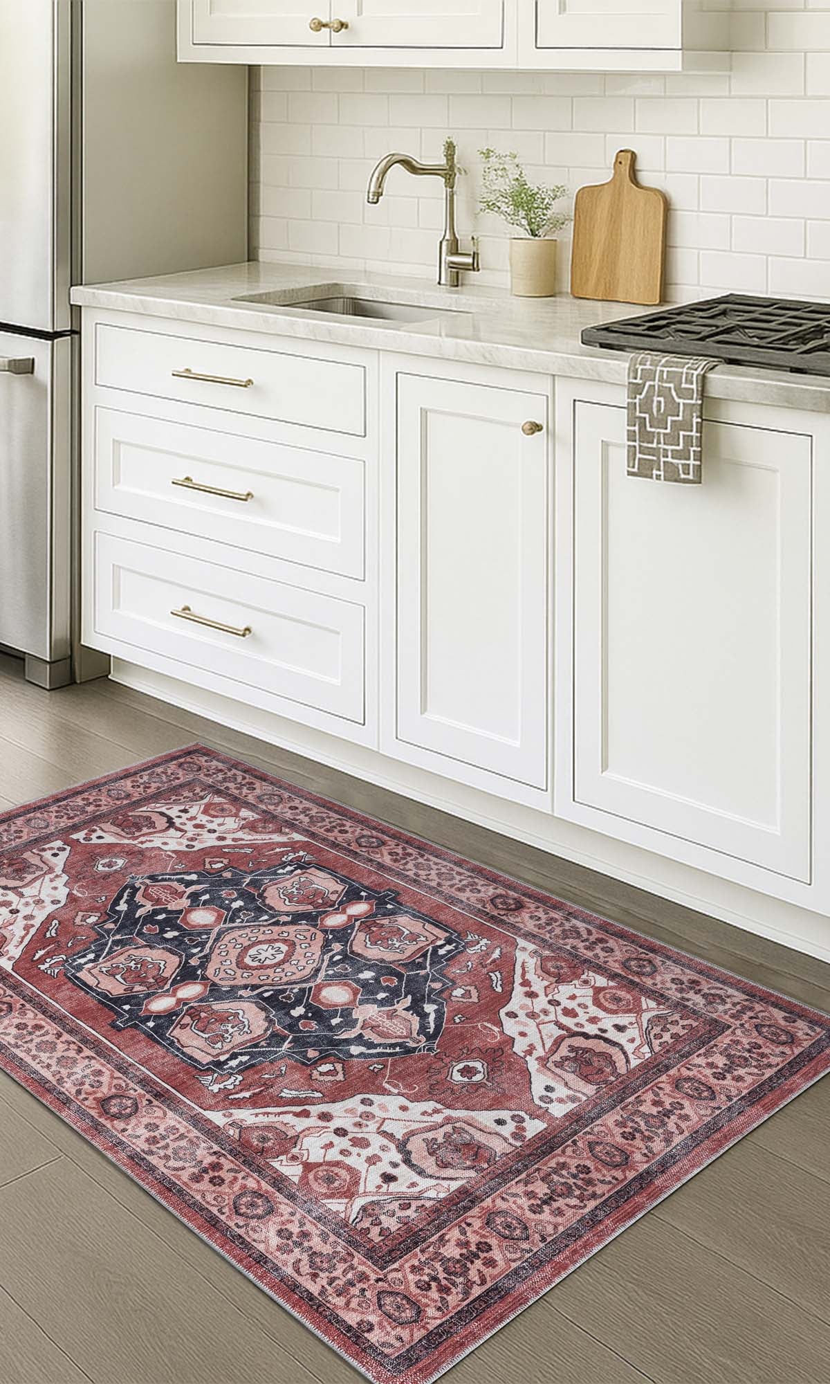 Melanie Orange Brown Persian Vintage Rug