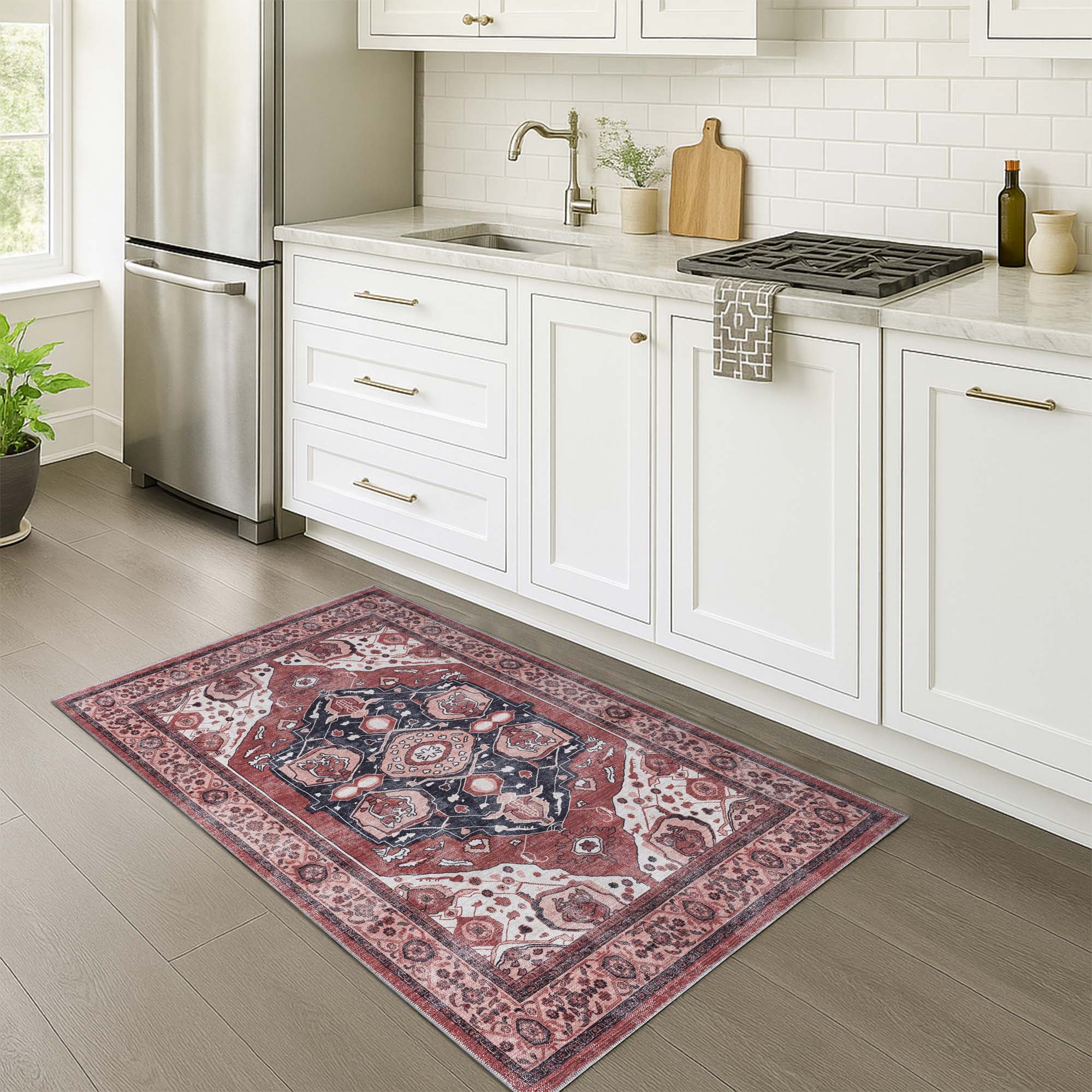 Melanie Orange Brown Persian Vintage Rug