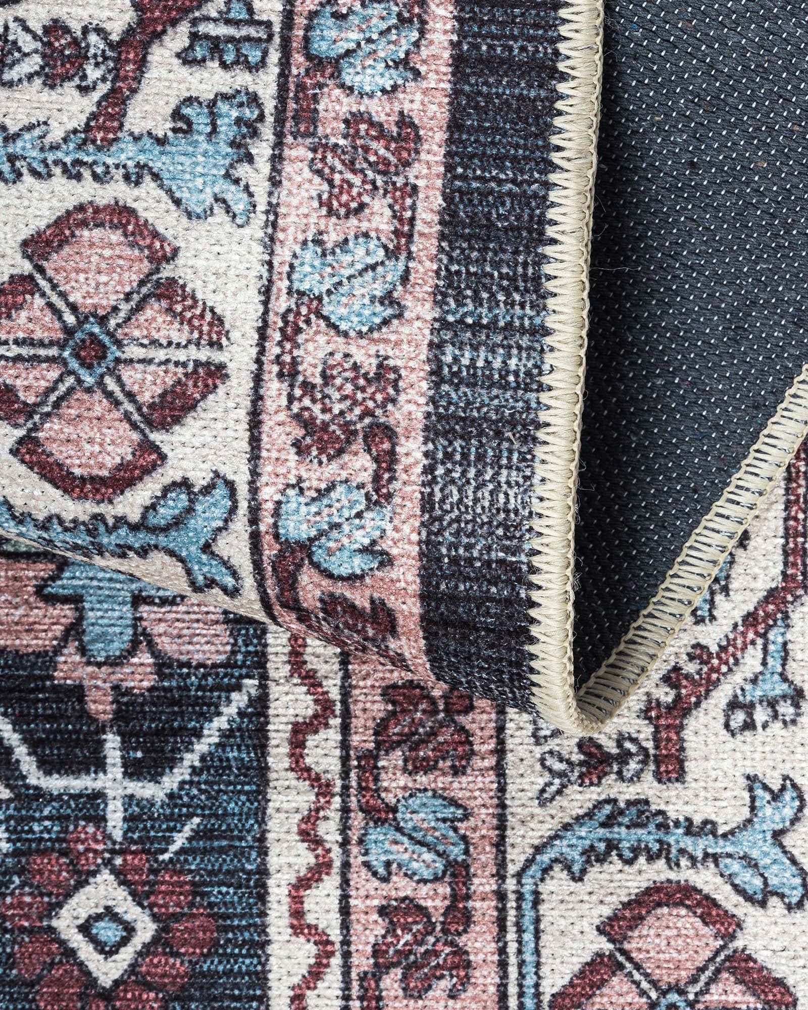 Axelle Blue Turkish Oushak Vintage Rug