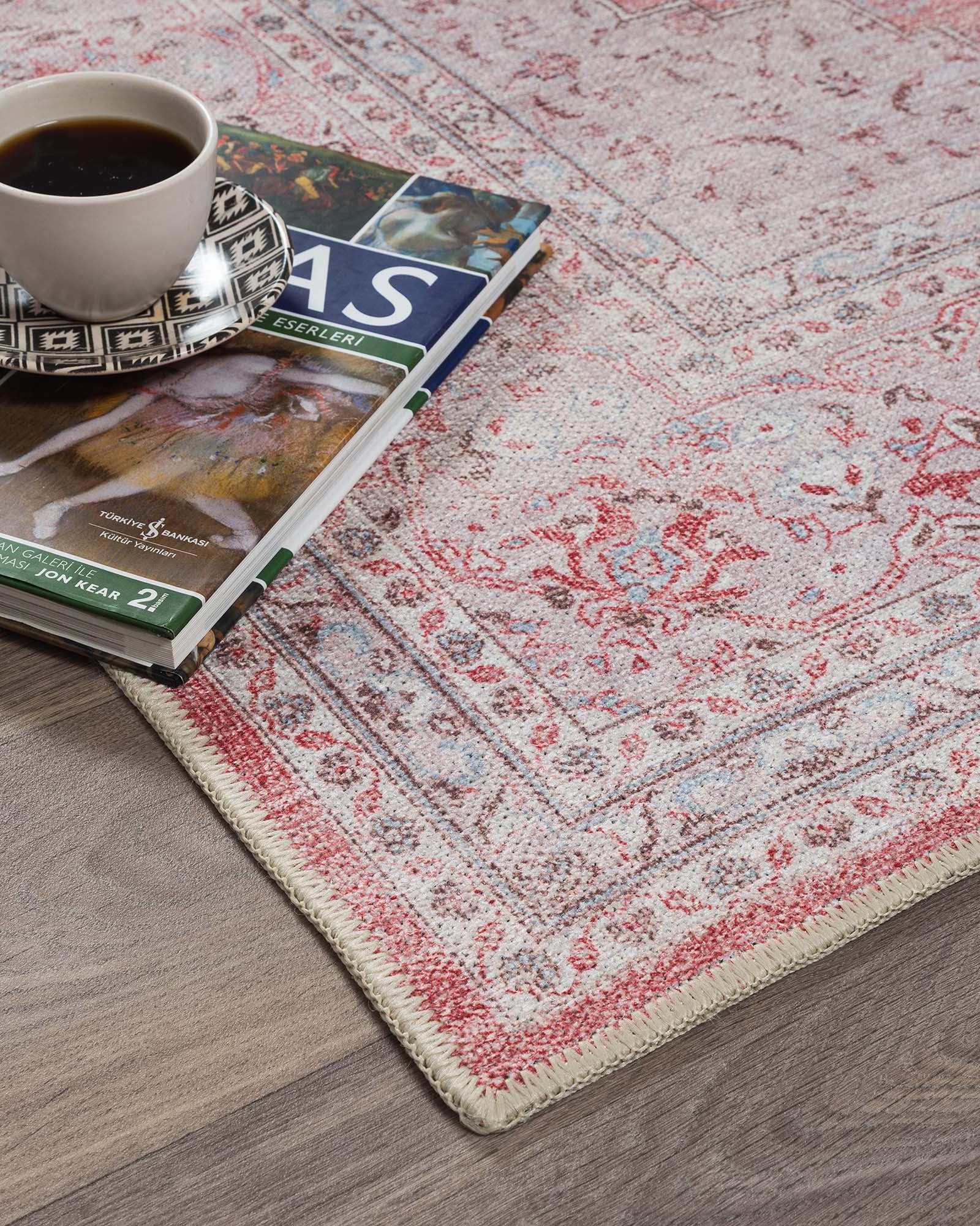 Rowan Bold Warm Orange Turkish Vintage Rug