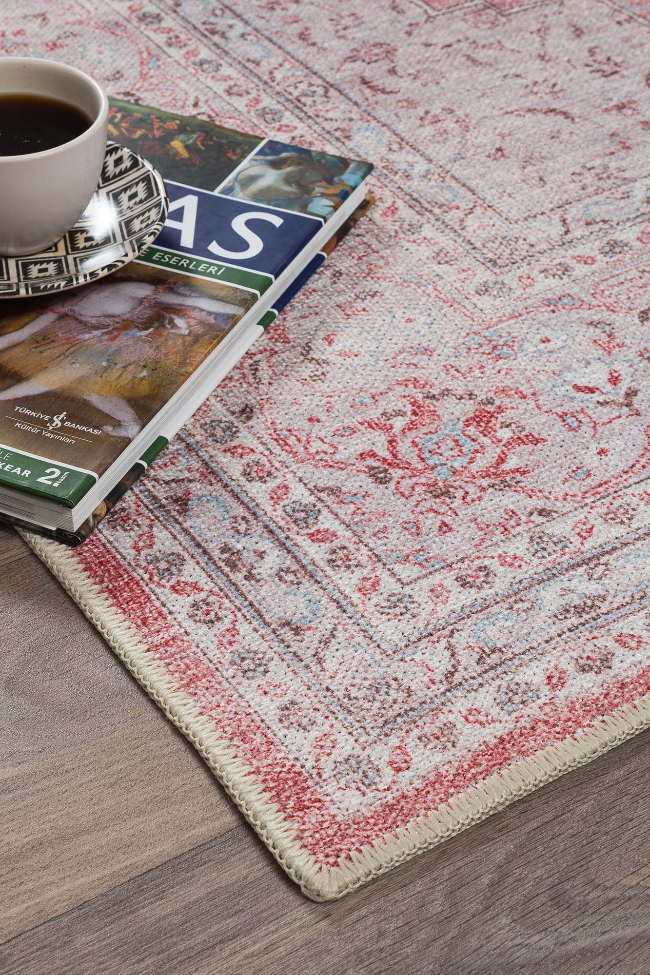 Rowan Bold Warm Orange Turkish Vintage Rug