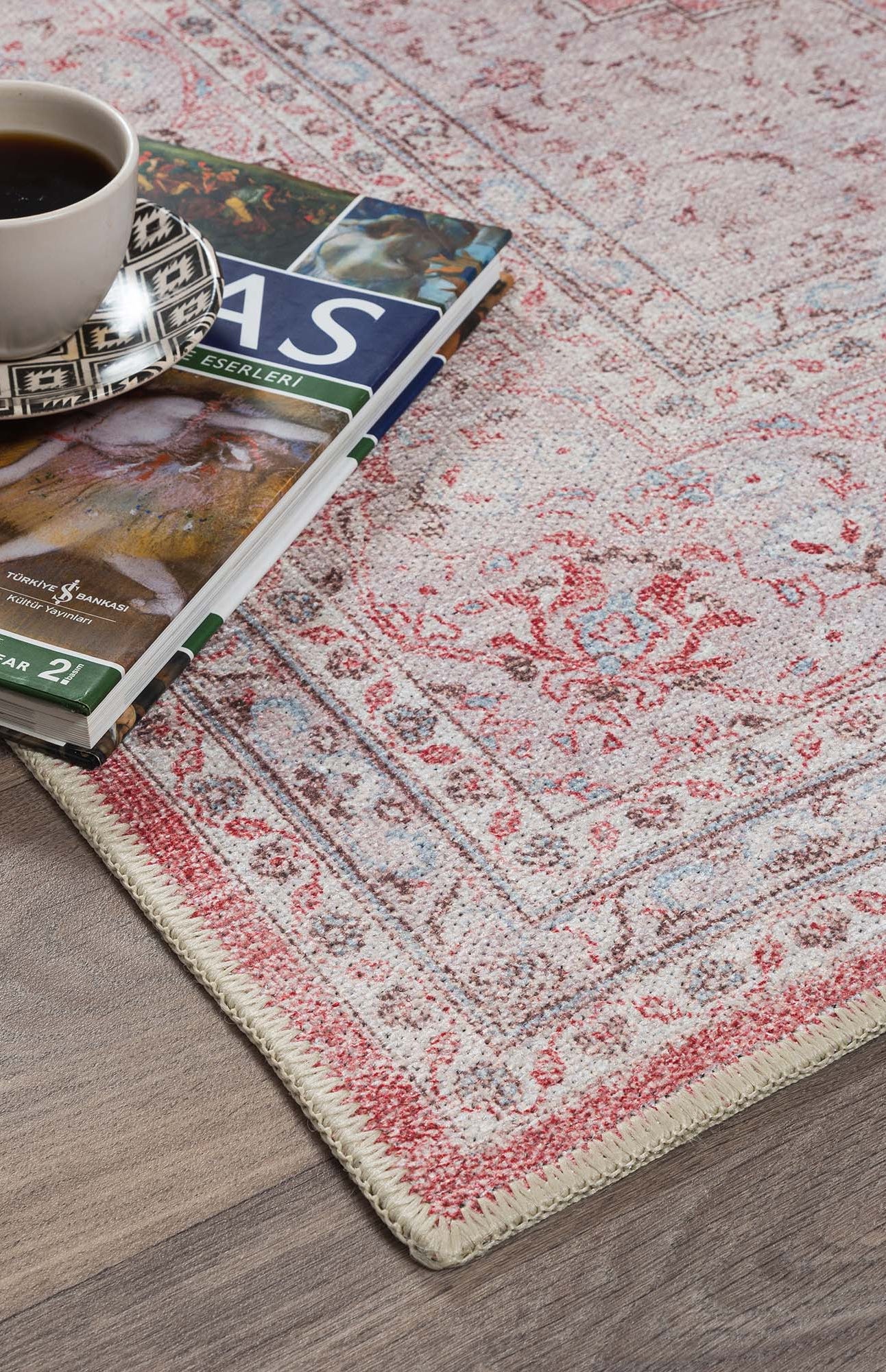 Rowan Bold Warm Orange Turkish Vintage Rug