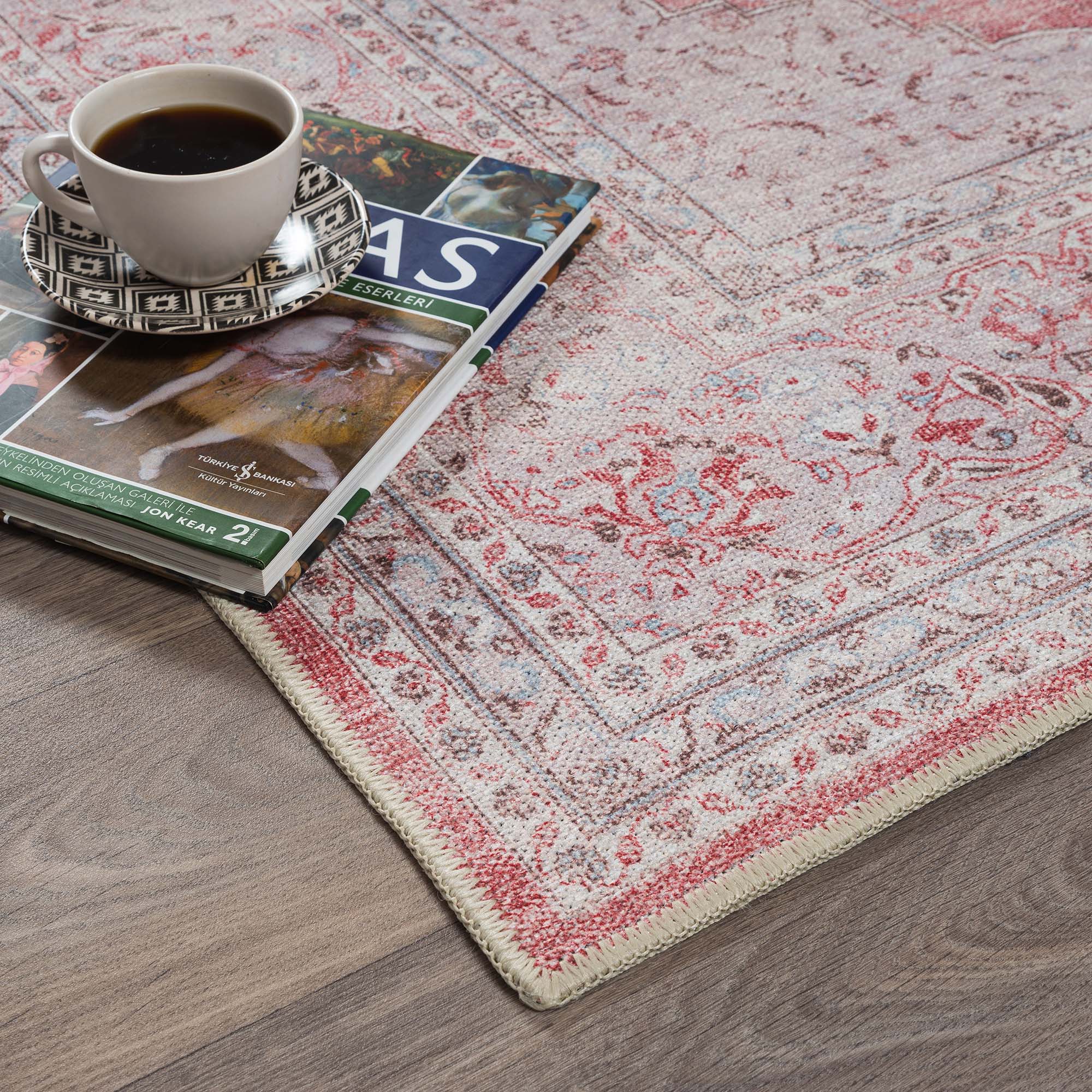 Rowan Bold Warm Orange Turkish Vintage Rug