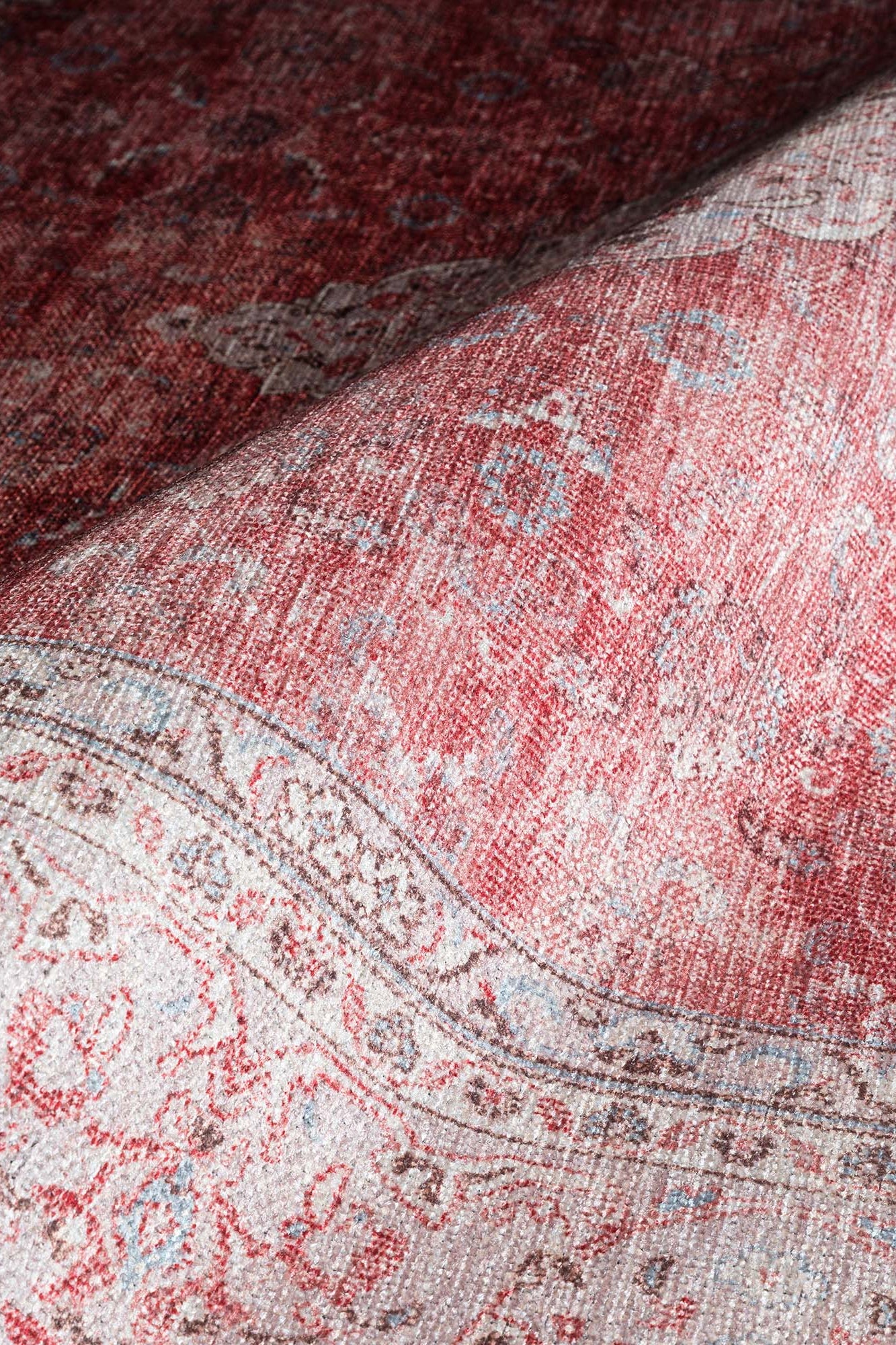 Rowan Bold Warm Orange Turkish Vintage Rug