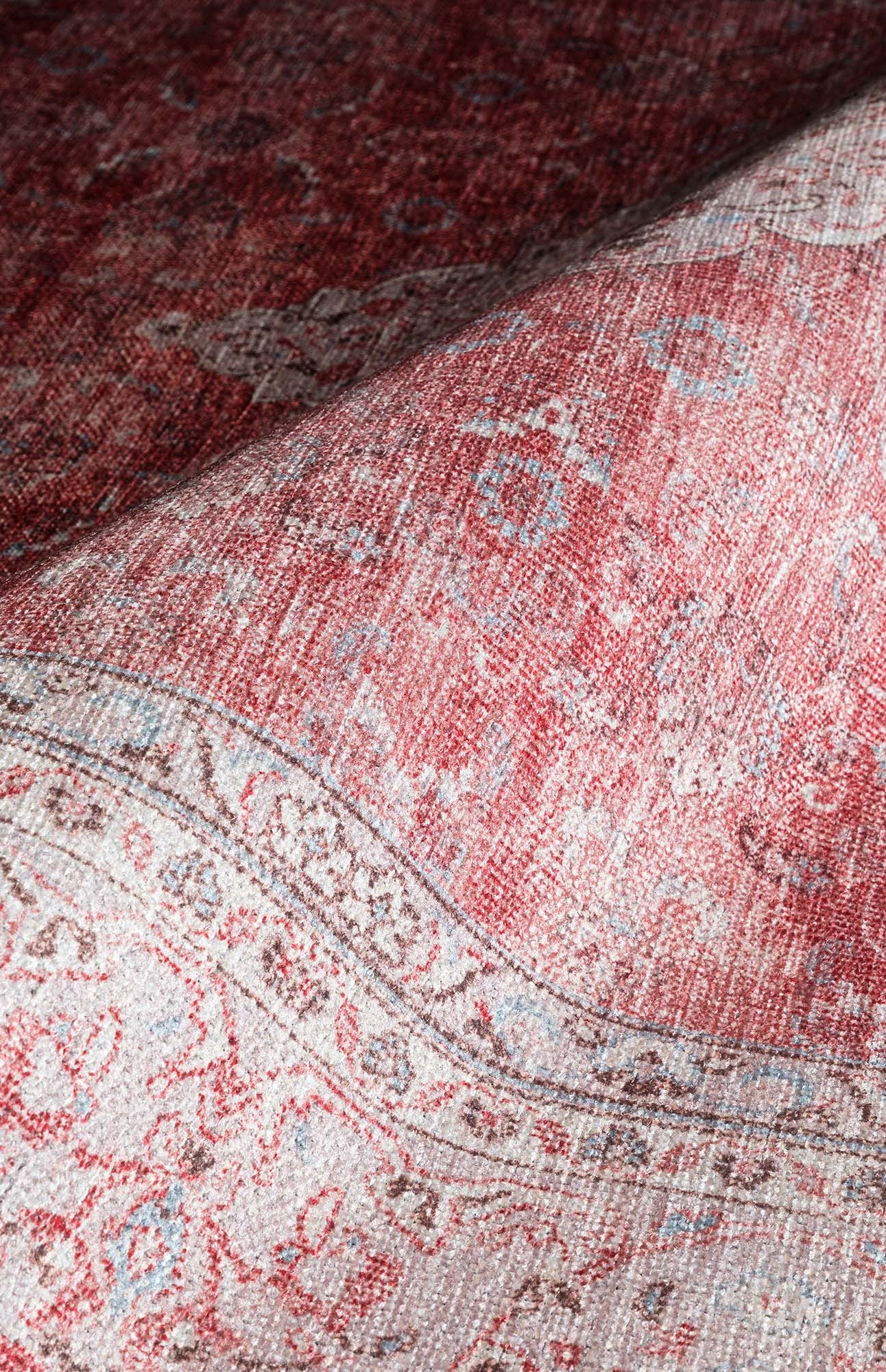 Rowan Bold Warm Orange Turkish Vintage Rug