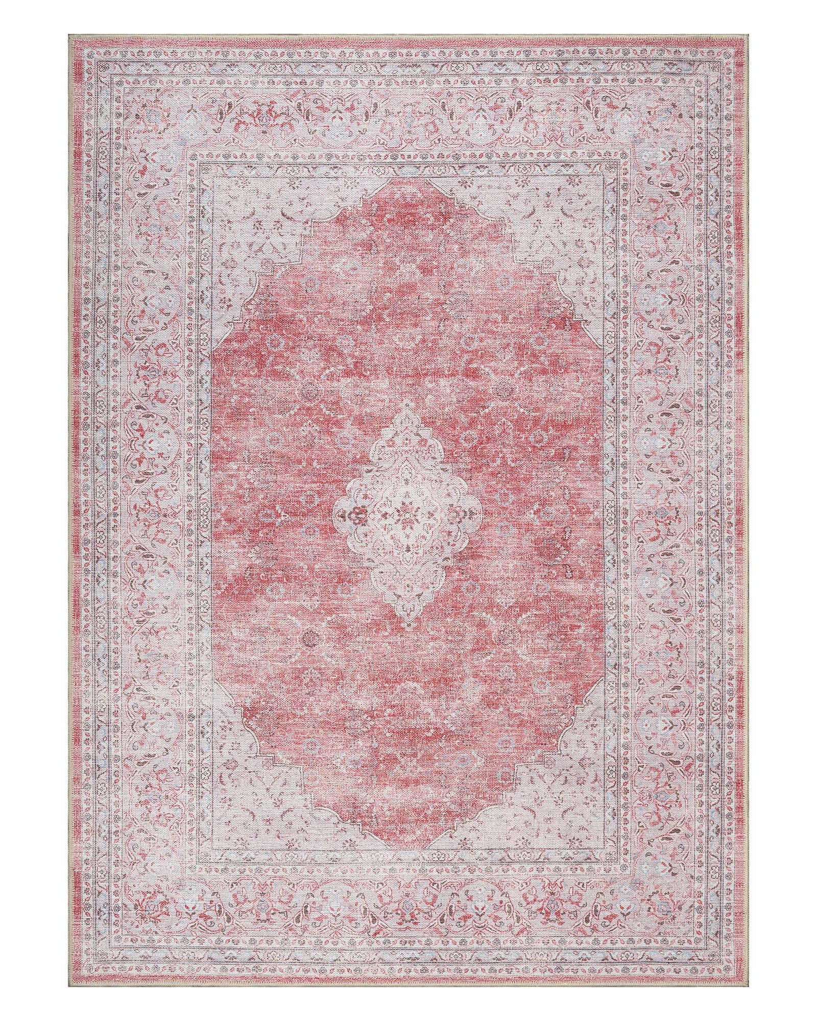 Rowan Bold Warm Orange Turkish Vintage Rug