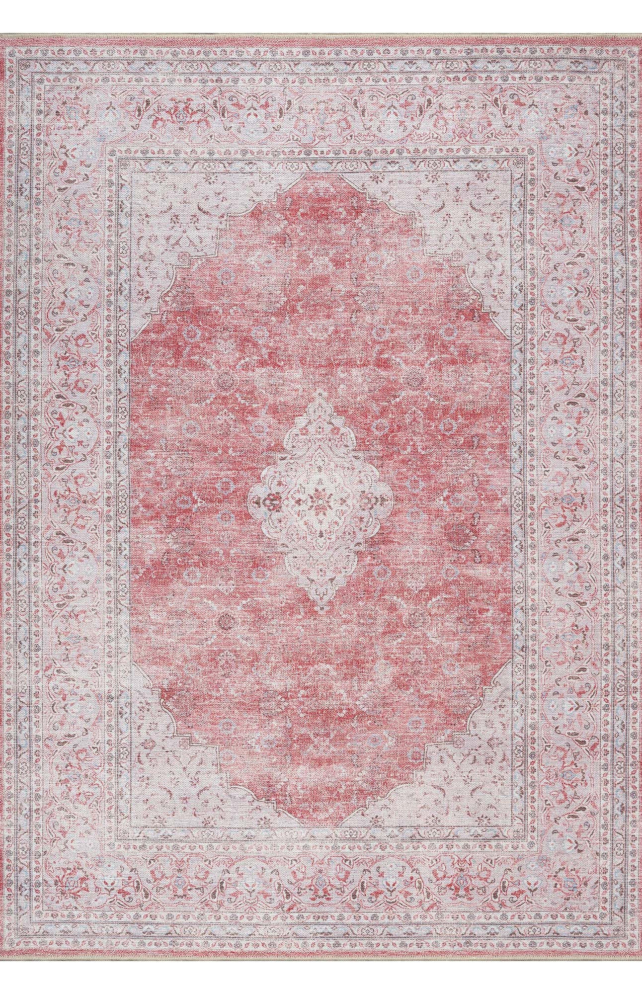 Rowan Bold Warm Orange Turkish Vintage Rug