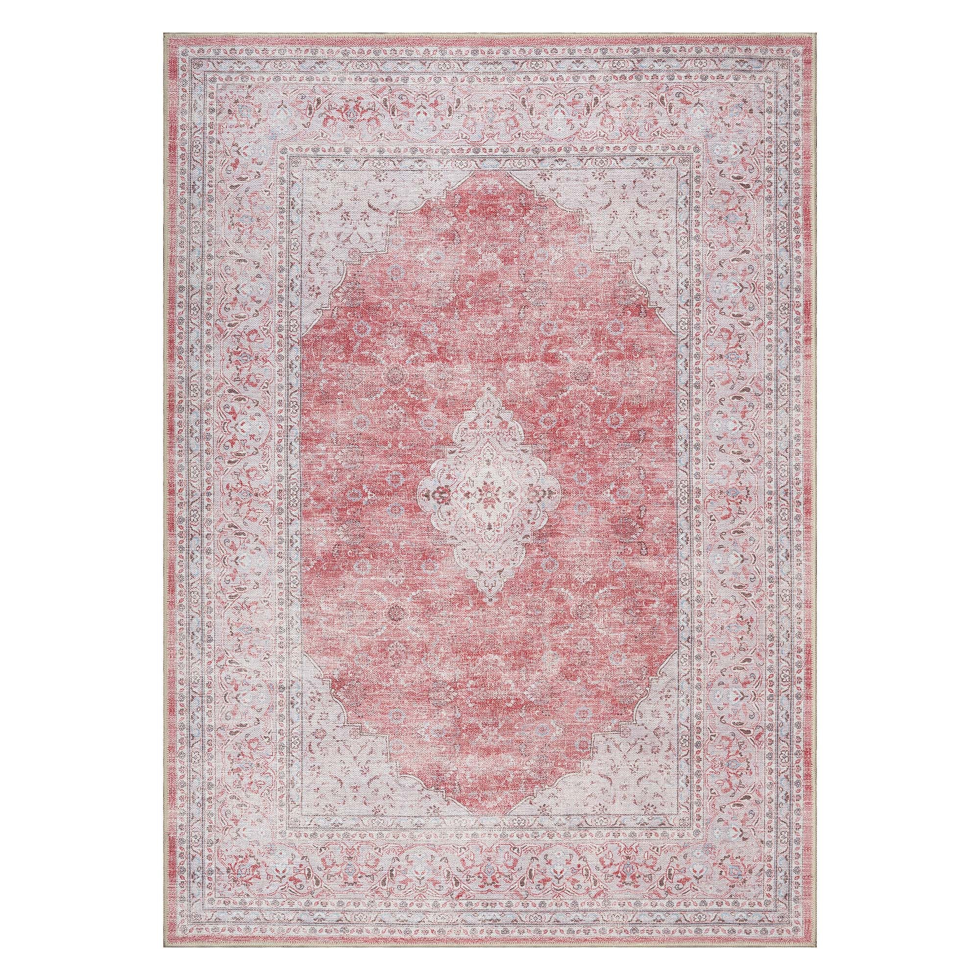 Rowan Bold Warm Orange Turkish Vintage Rug