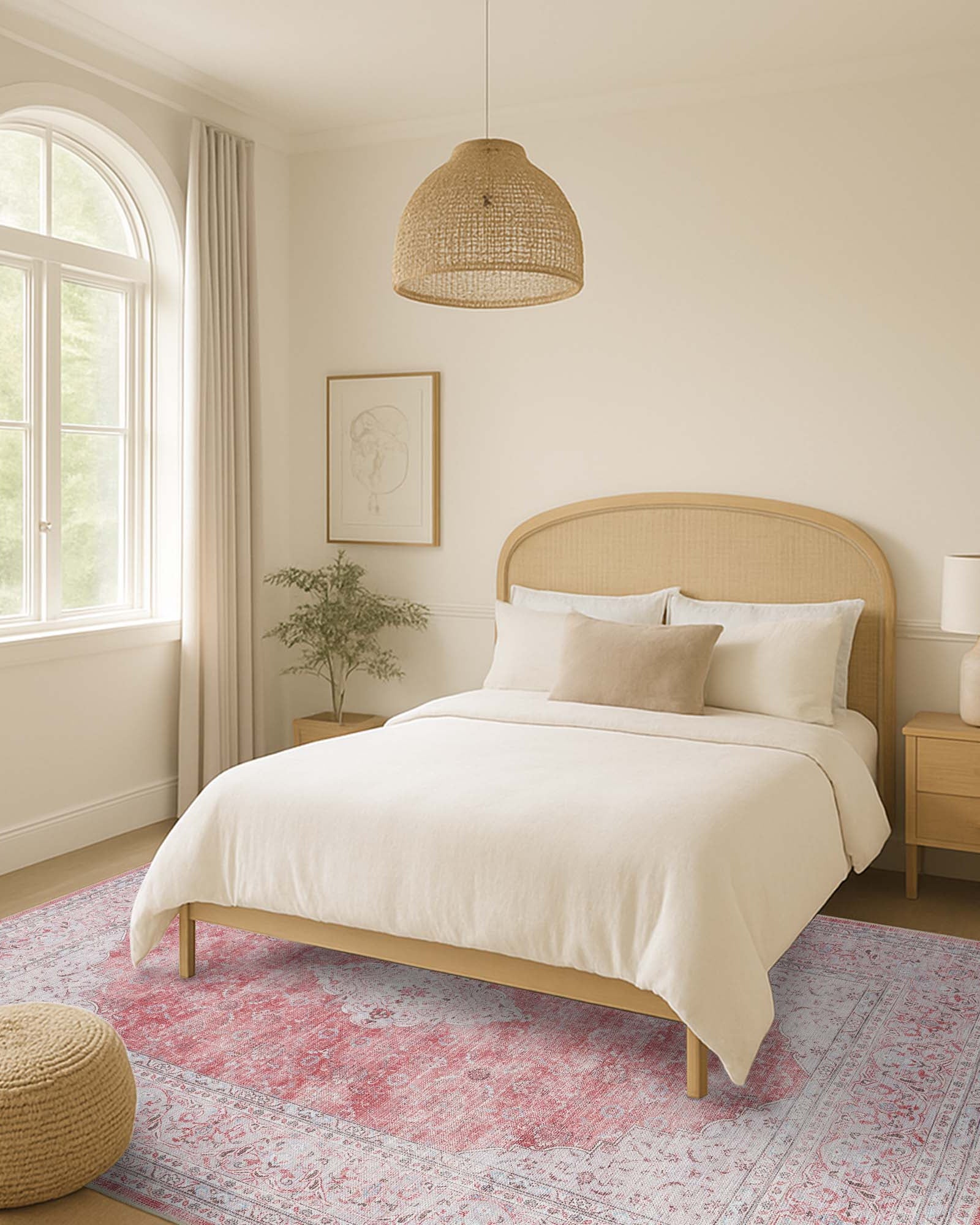 Rowan Bold Warm Orange Turkish Vintage Rug