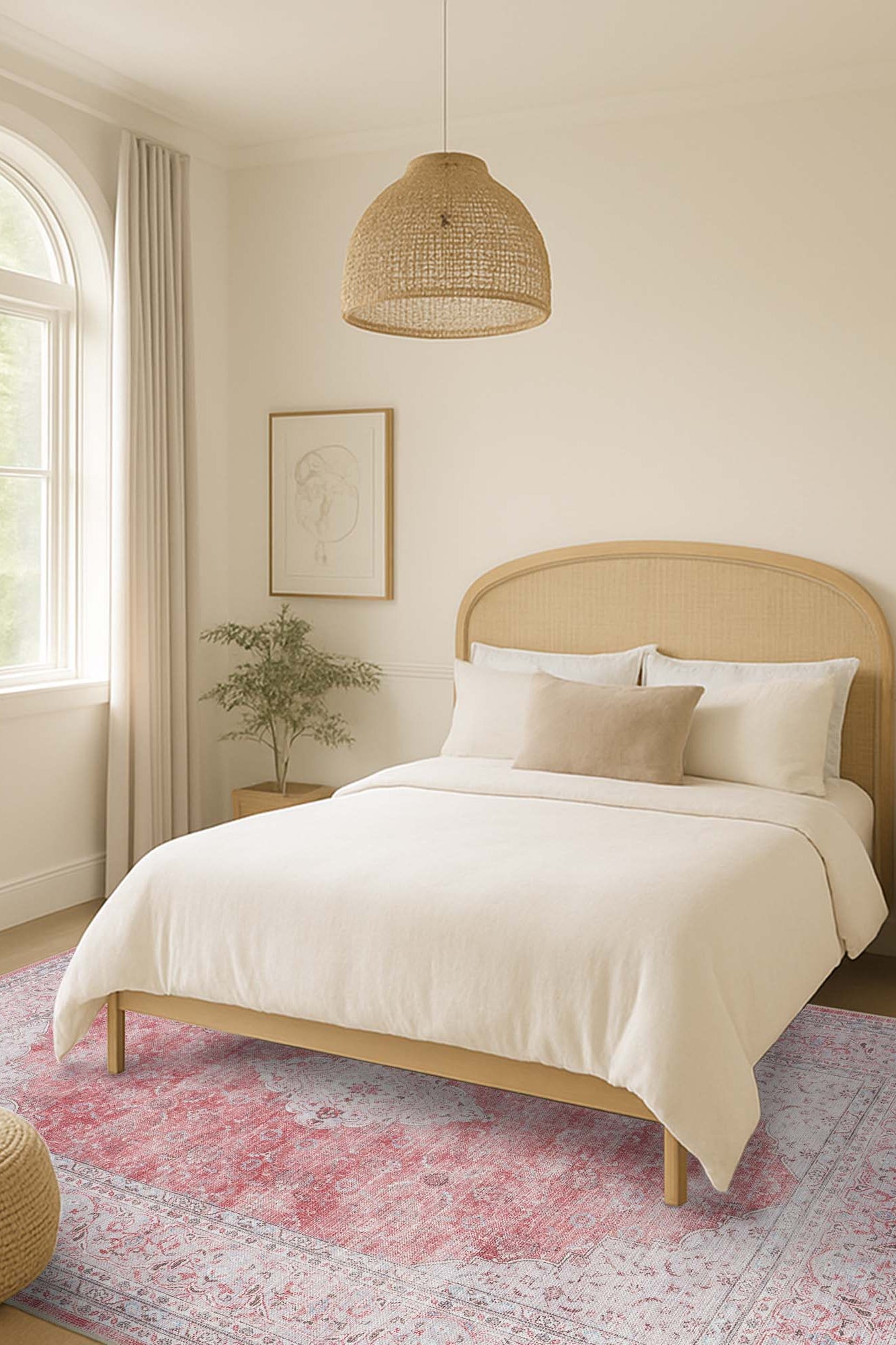 Rowan Bold Warm Orange Turkish Vintage Rug