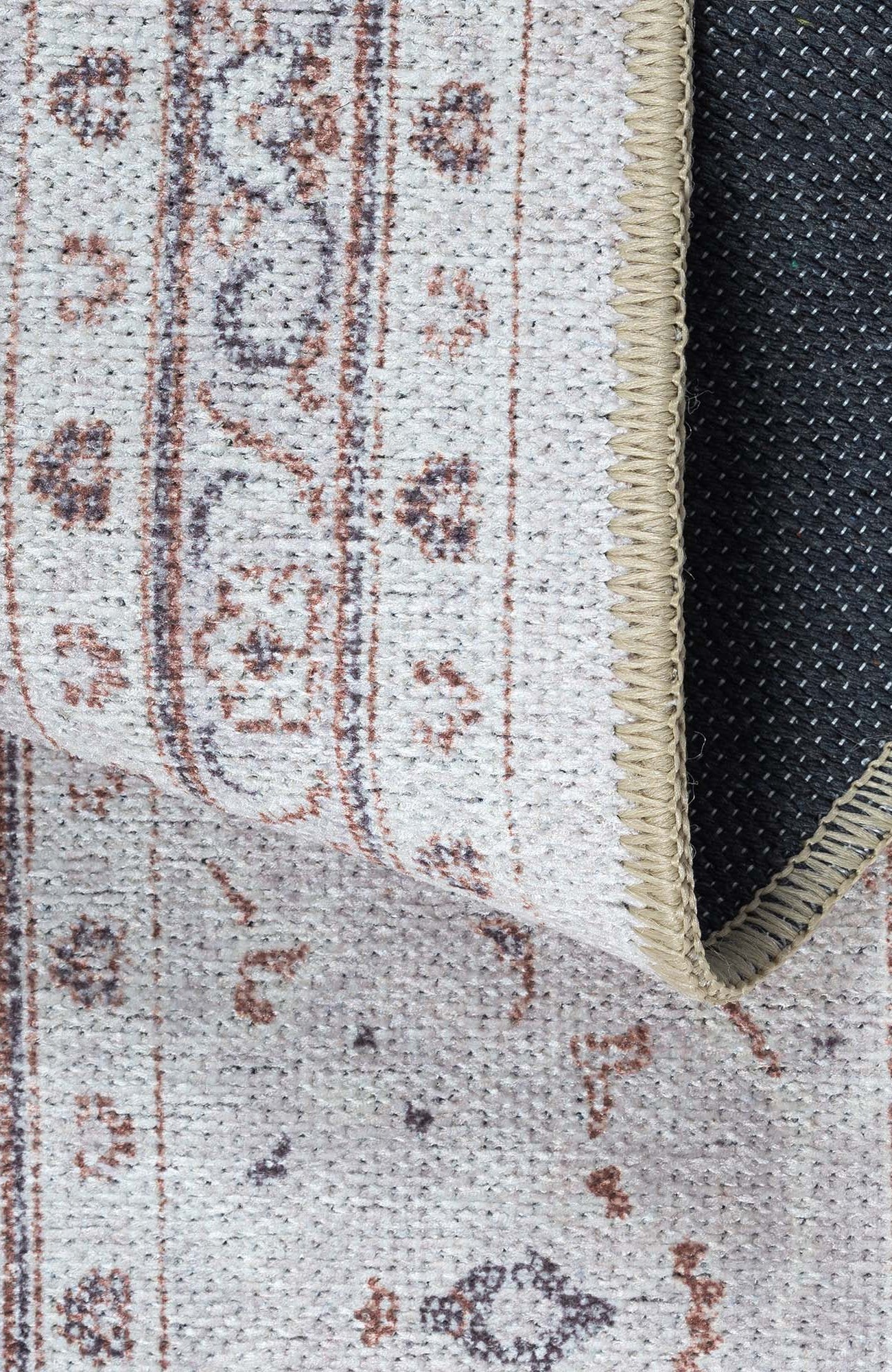 Shula Neutral Muted White & Blush Turkish Rug