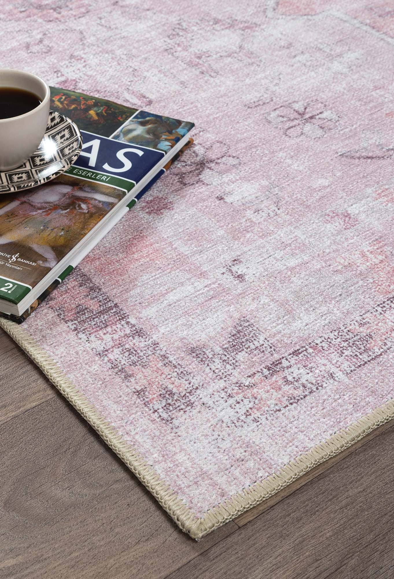 Leonie Pink Pale & Dusty Persian Vintage Rug