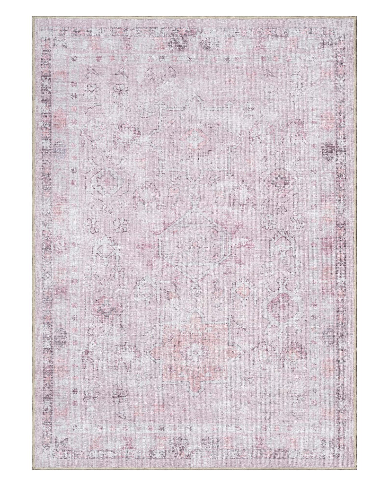 Leonie Pink Pale & Dusty Persian Vintage Rug