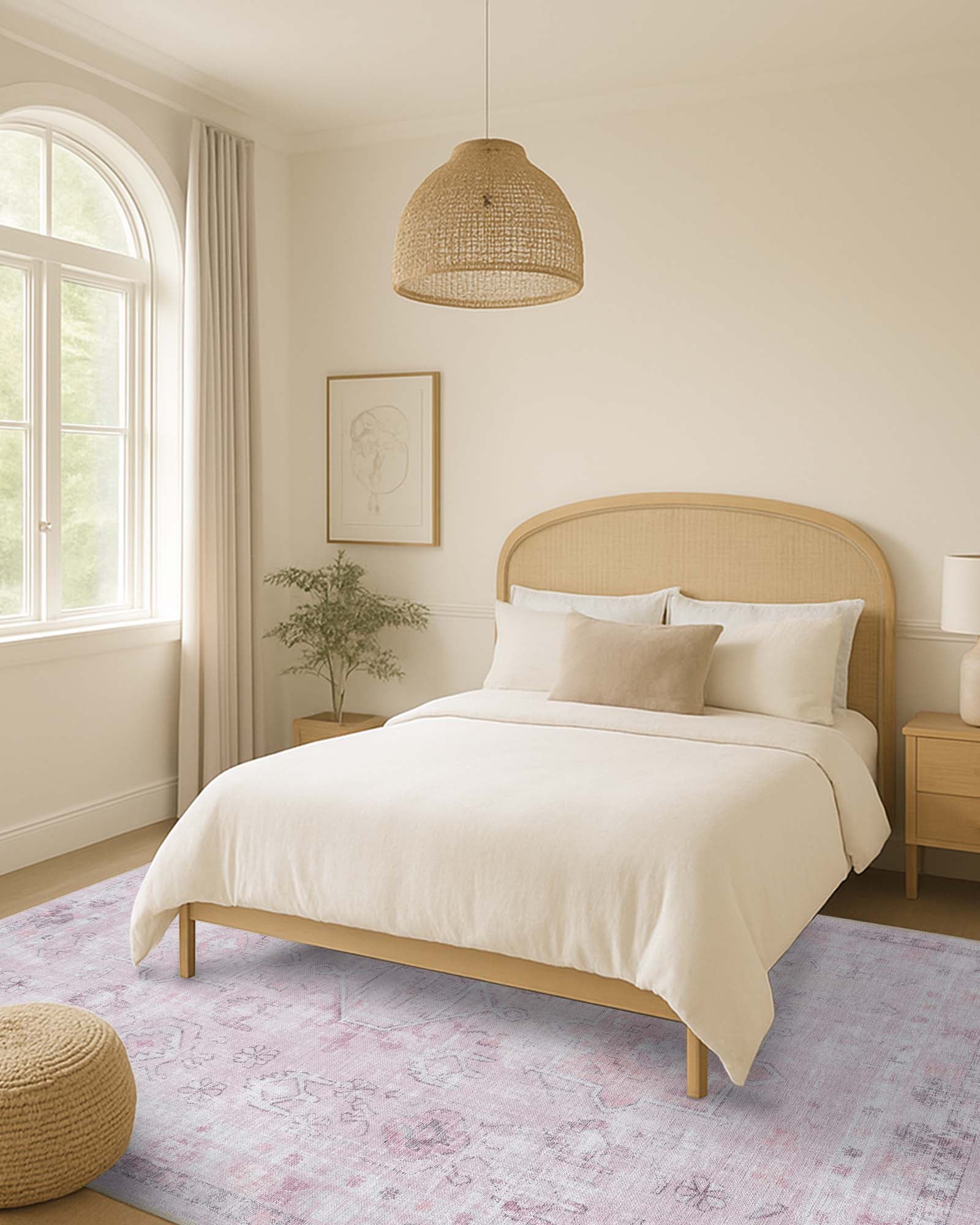 Leonie Pink Pale & Dusty Persian Vintage Rug