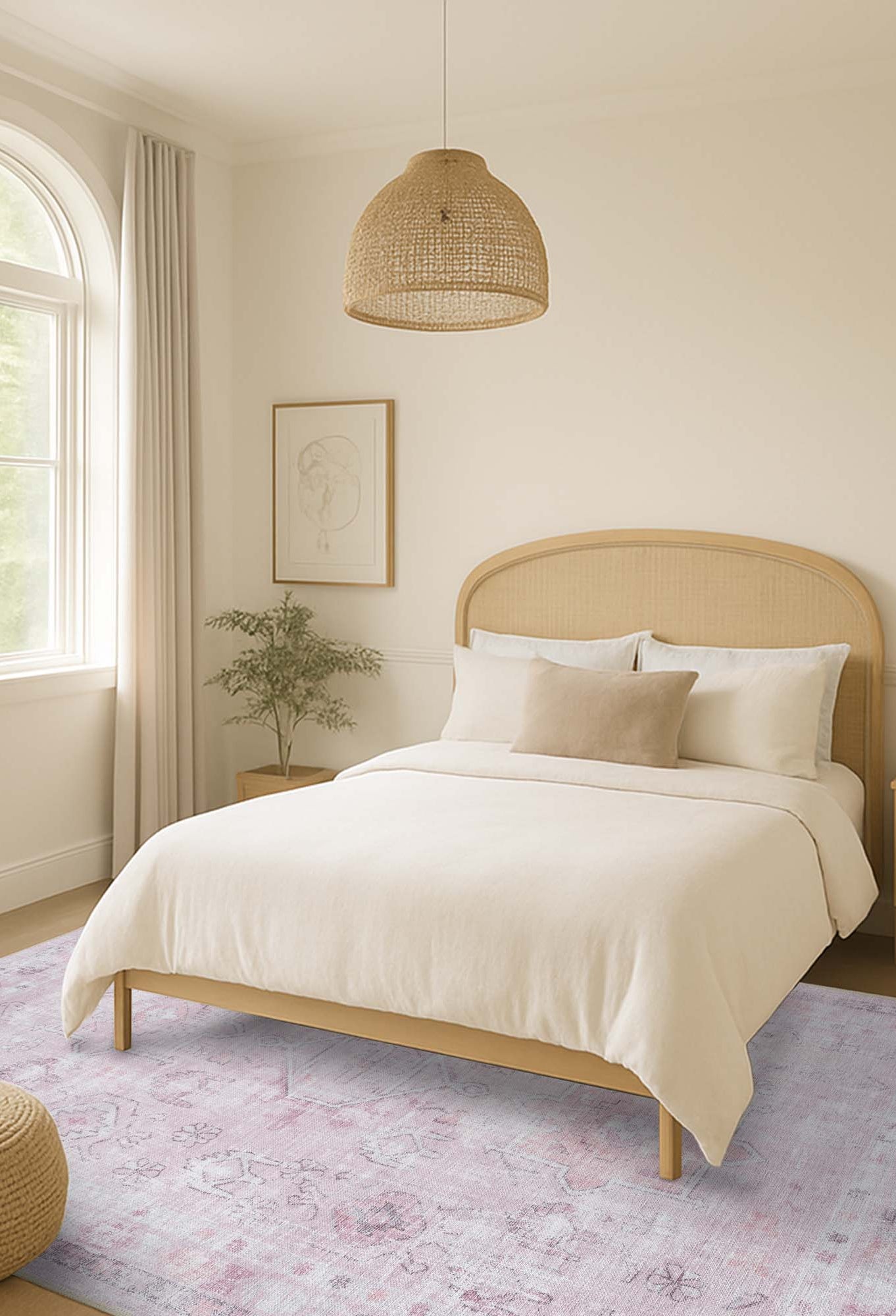 Leonie Pink Pale & Dusty Persian Vintage Rug