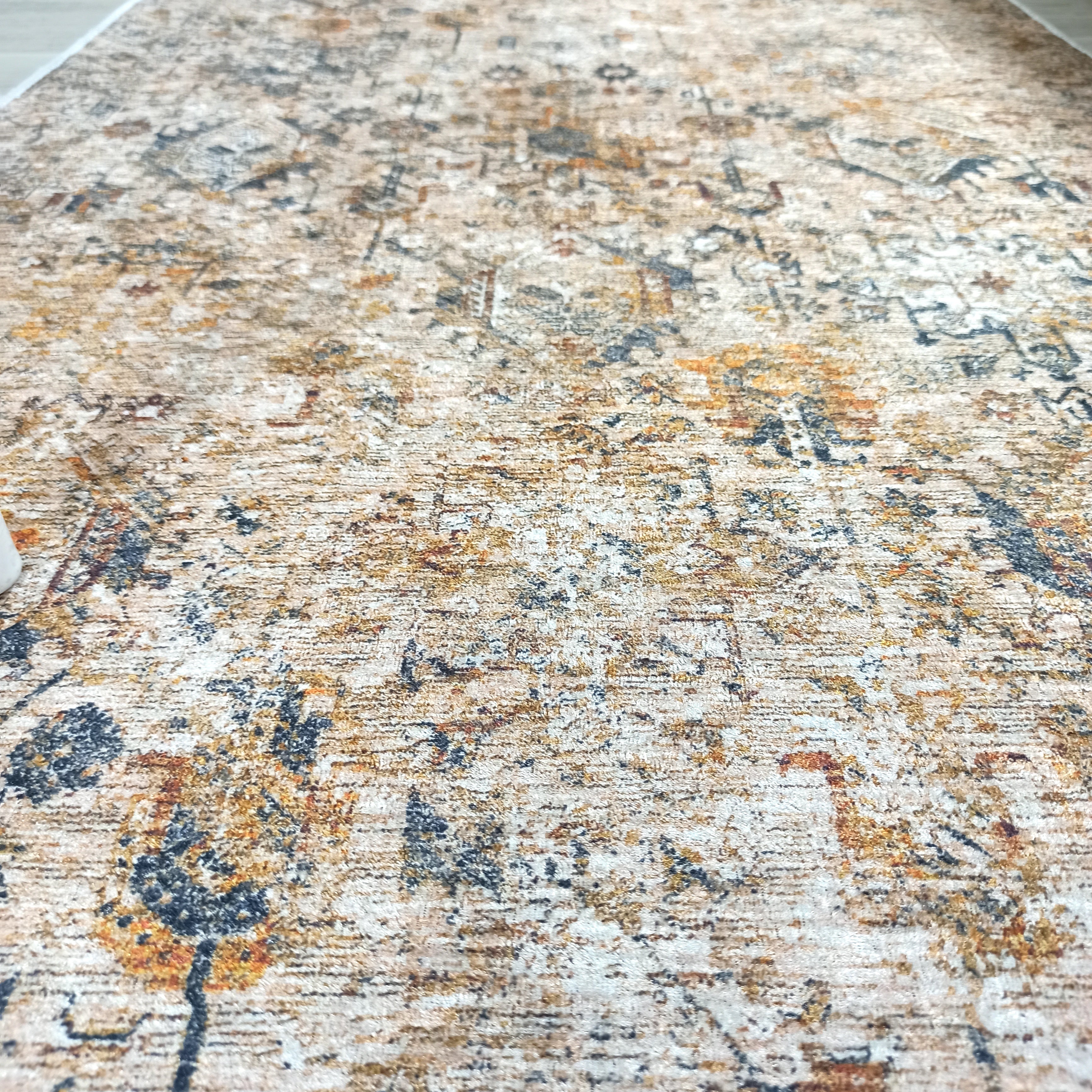 Persian Style Brown Beige Vintage Design Rug