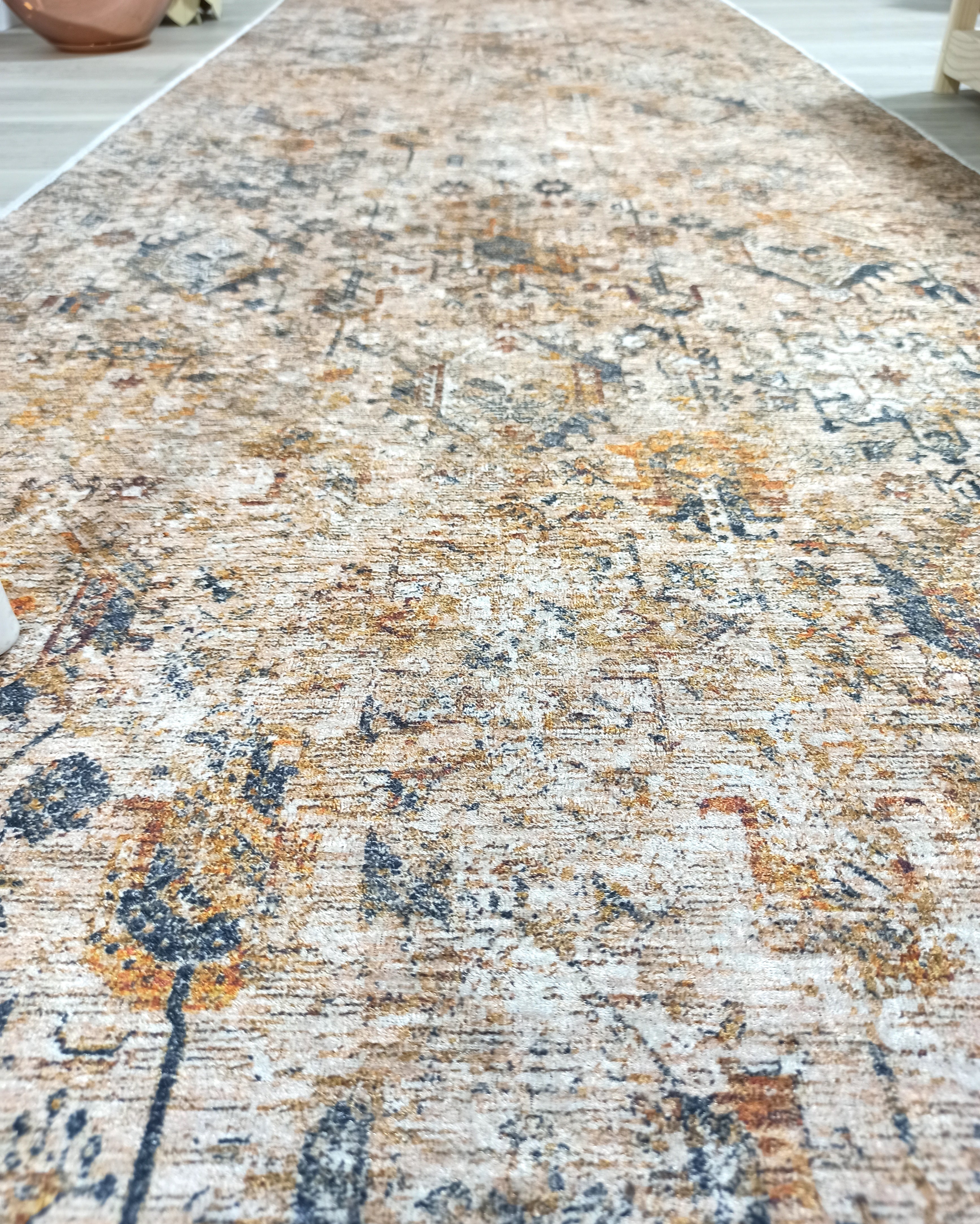 Persian Style Brown Beige Vintage Design Rug