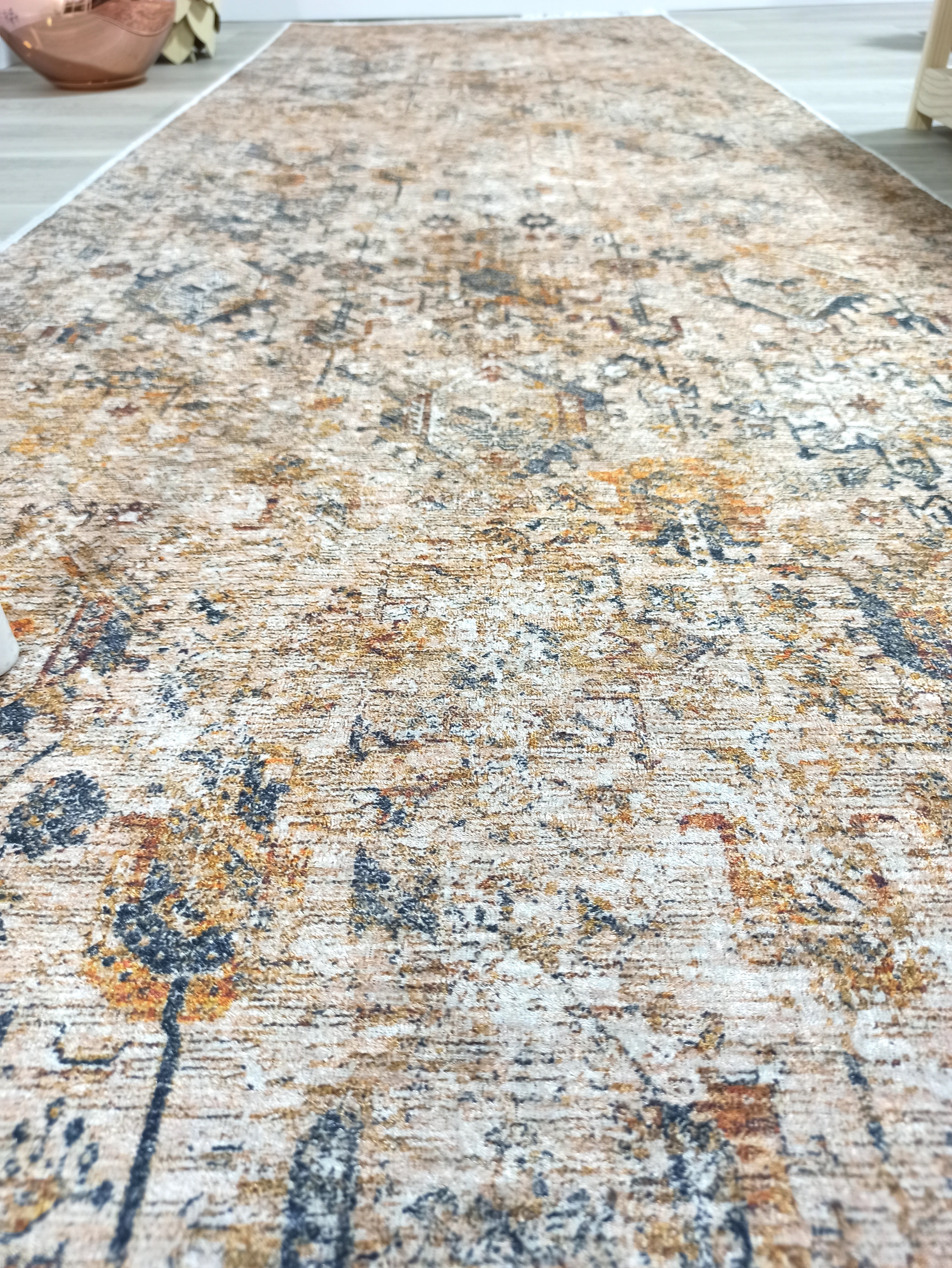 Persian Style Brown Beige Vintage Design Rug