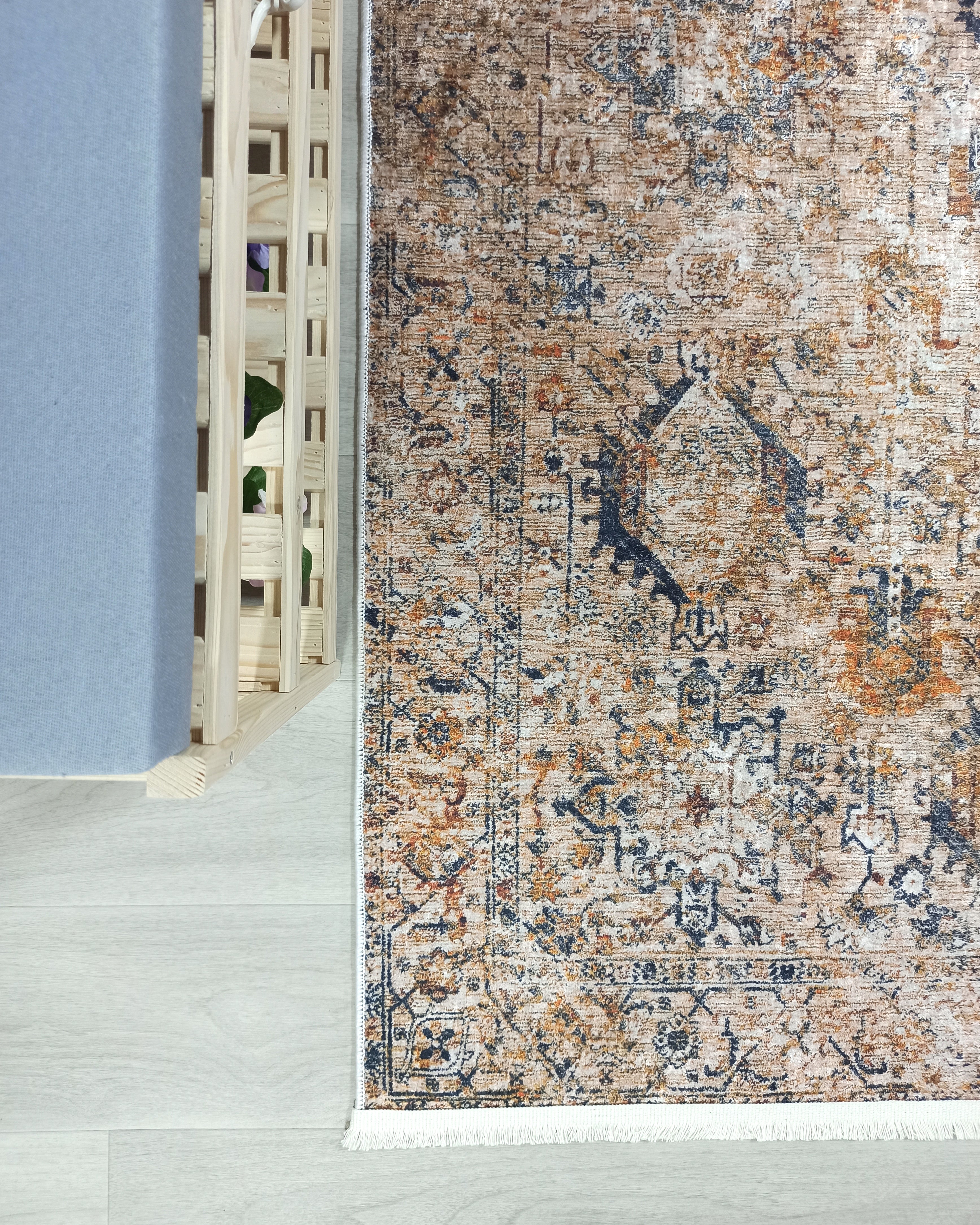 Persian Style Brown Beige Vintage Design Rug