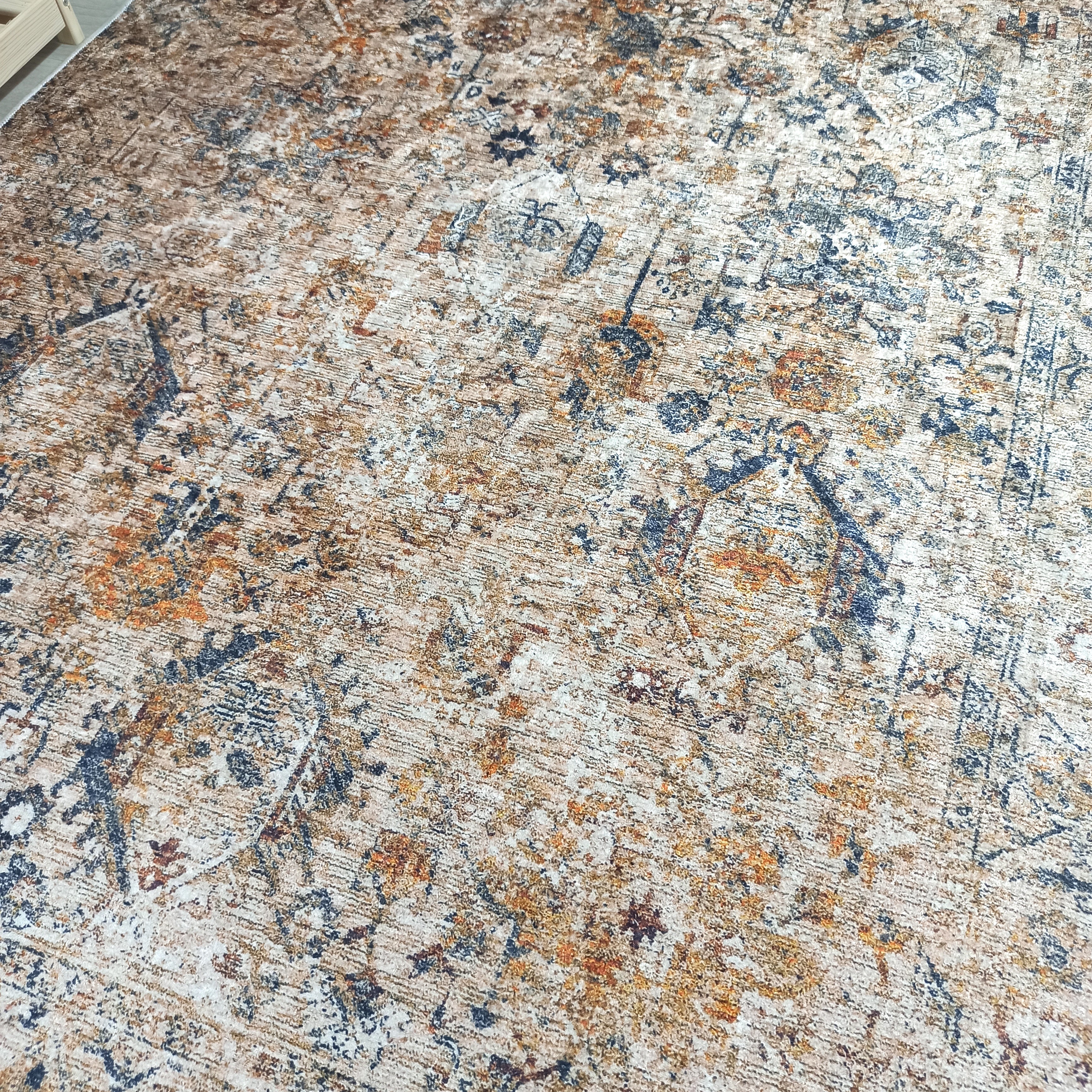 Persian Style Brown Beige Vintage Design Rug