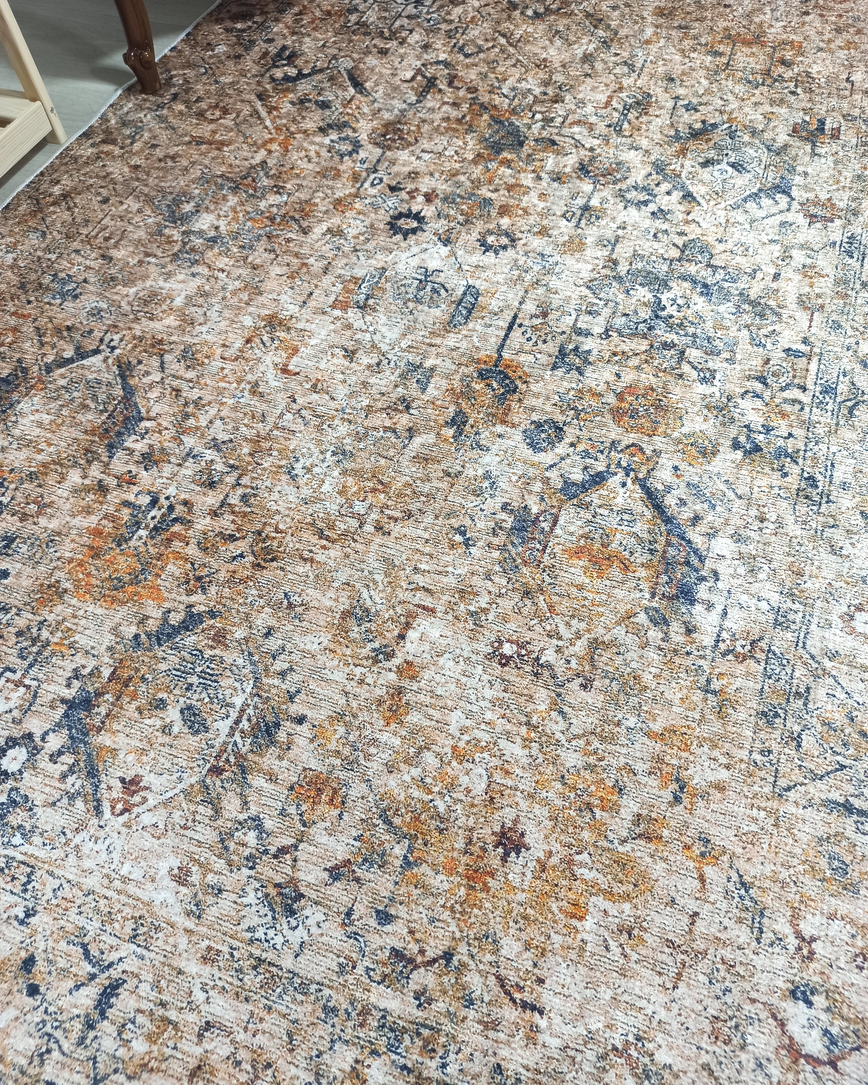 Persian Style Brown Beige Vintage Design Rug