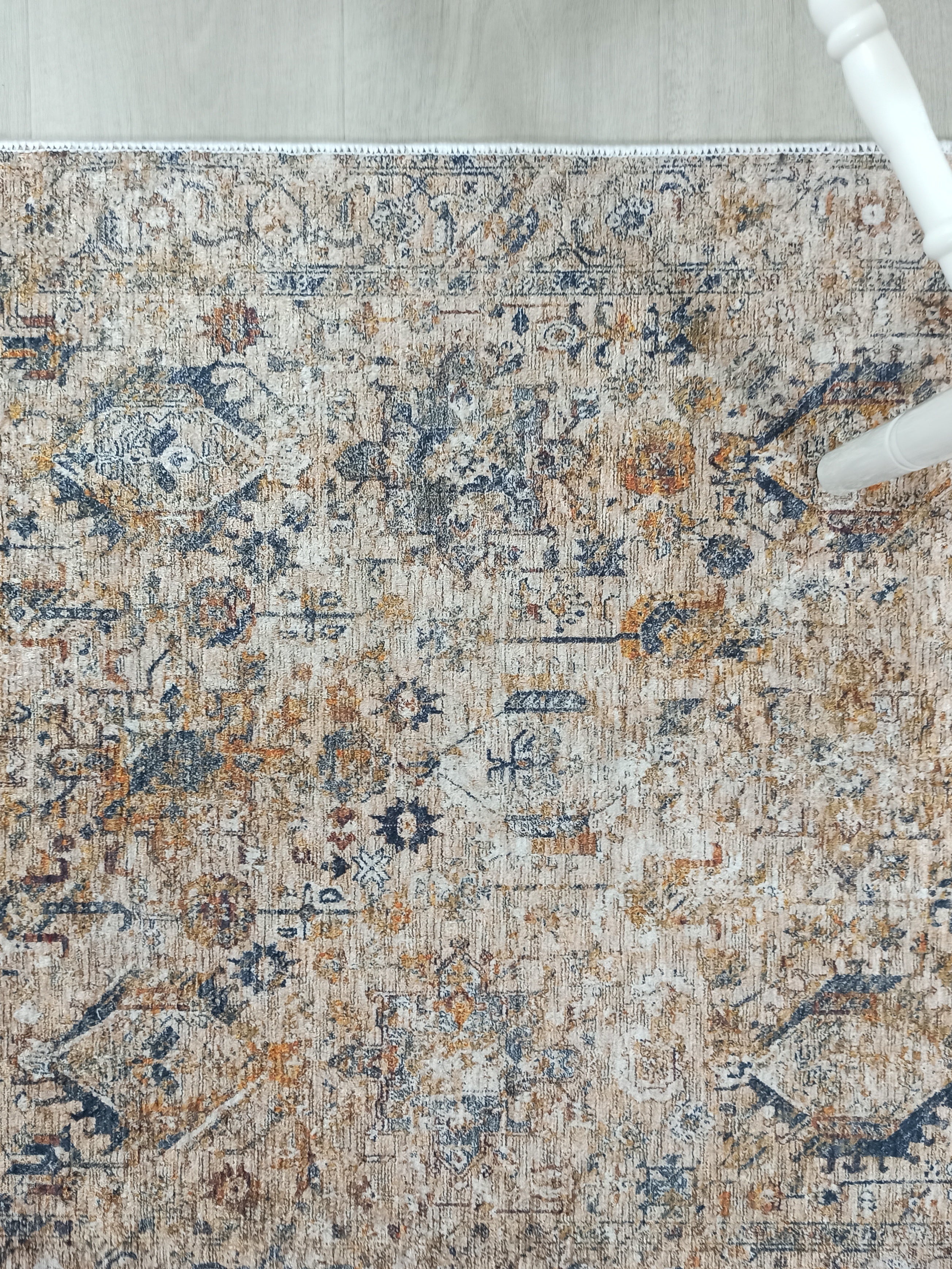 Persian Style Brown Beige Vintage Design Rug