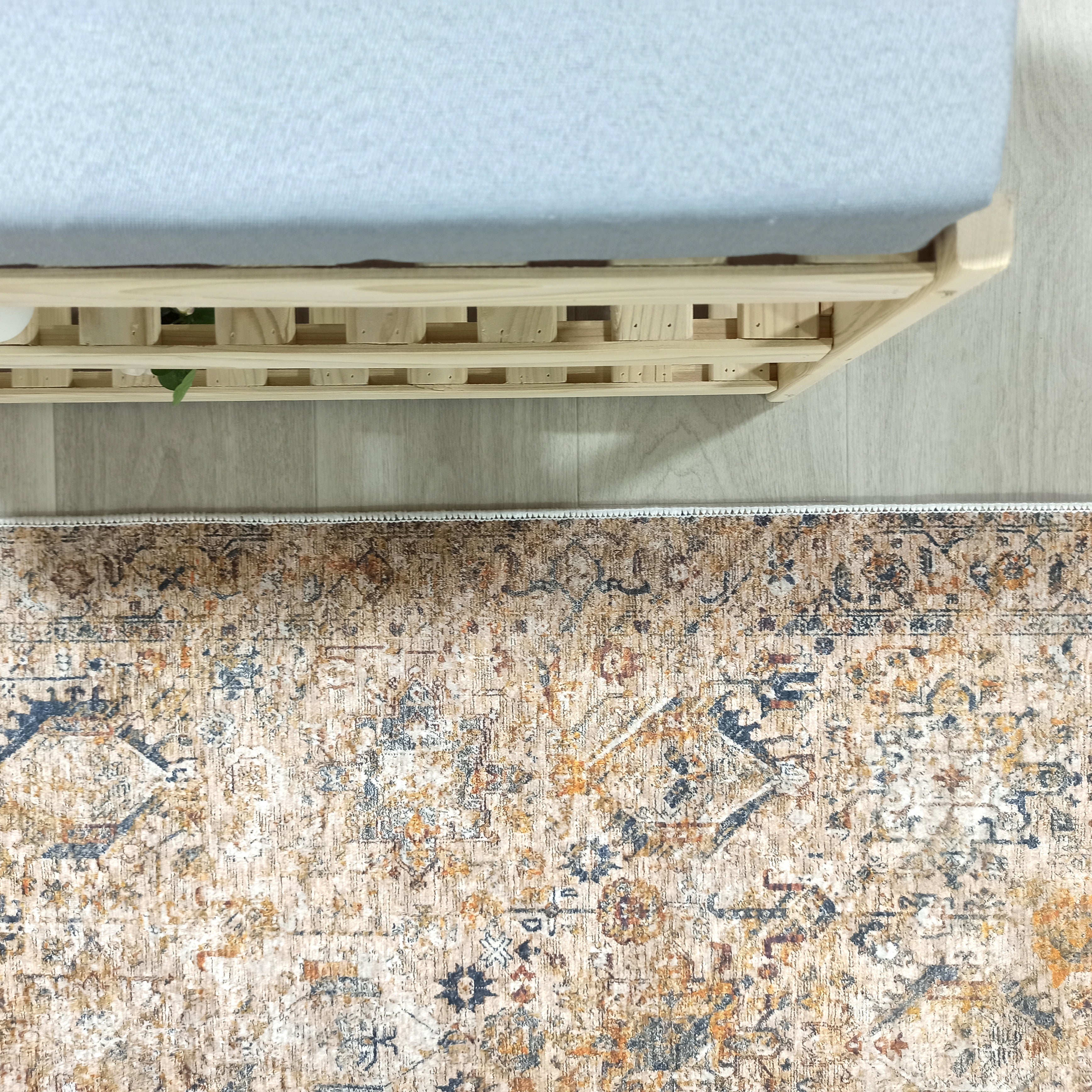 Persian Style Brown Beige Vintage Design Rug