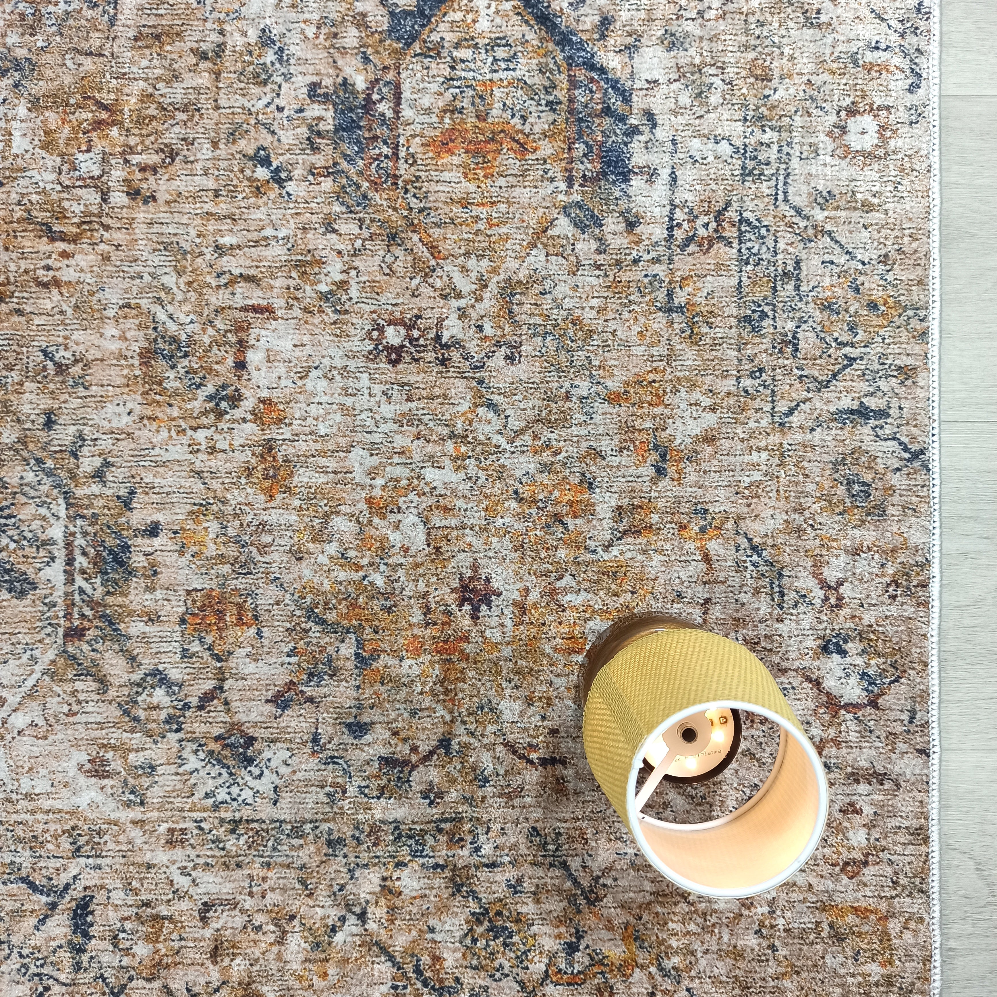 Persian Style Brown Beige Vintage Design Rug