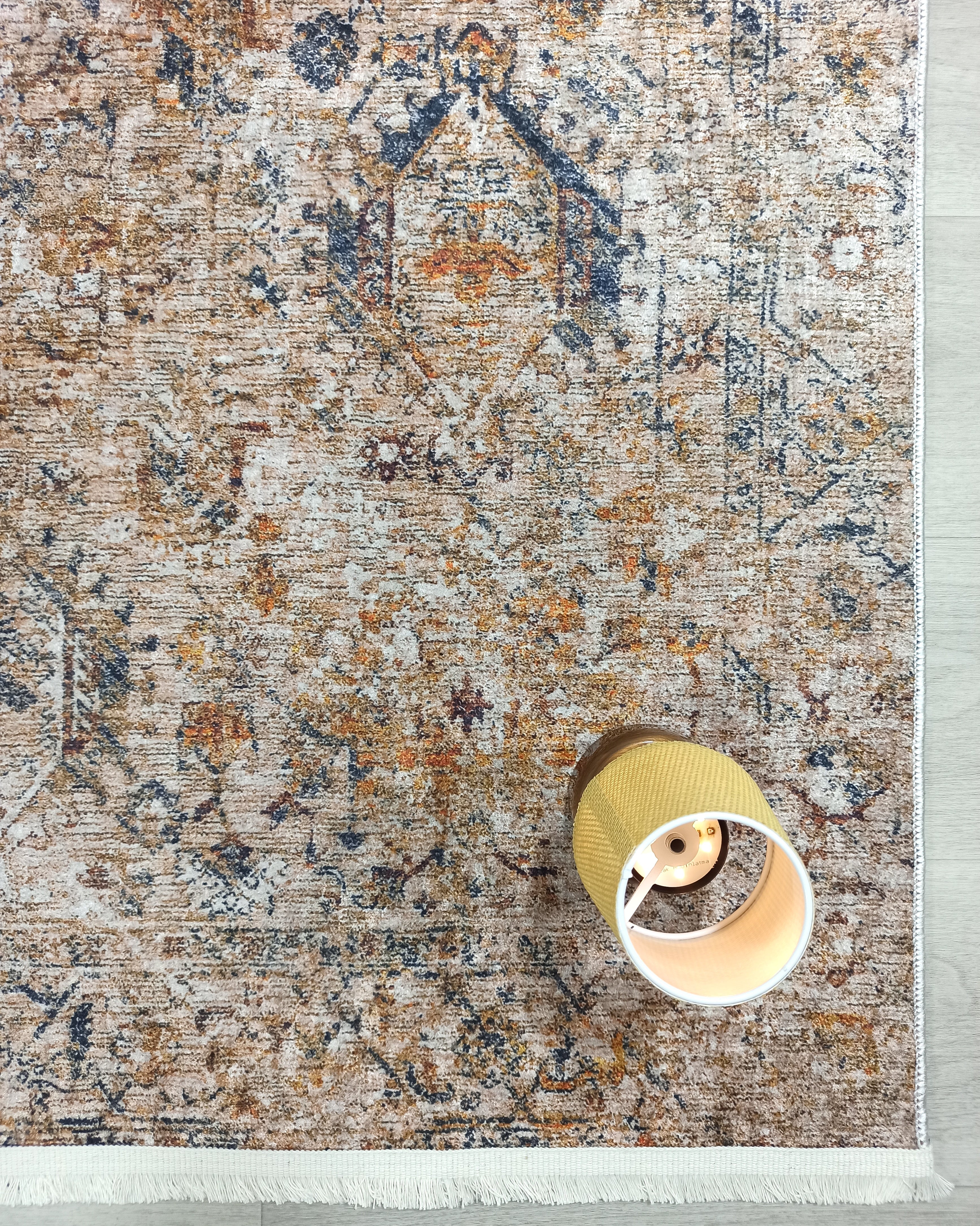 Persian Style Brown Beige Vintage Design Rug