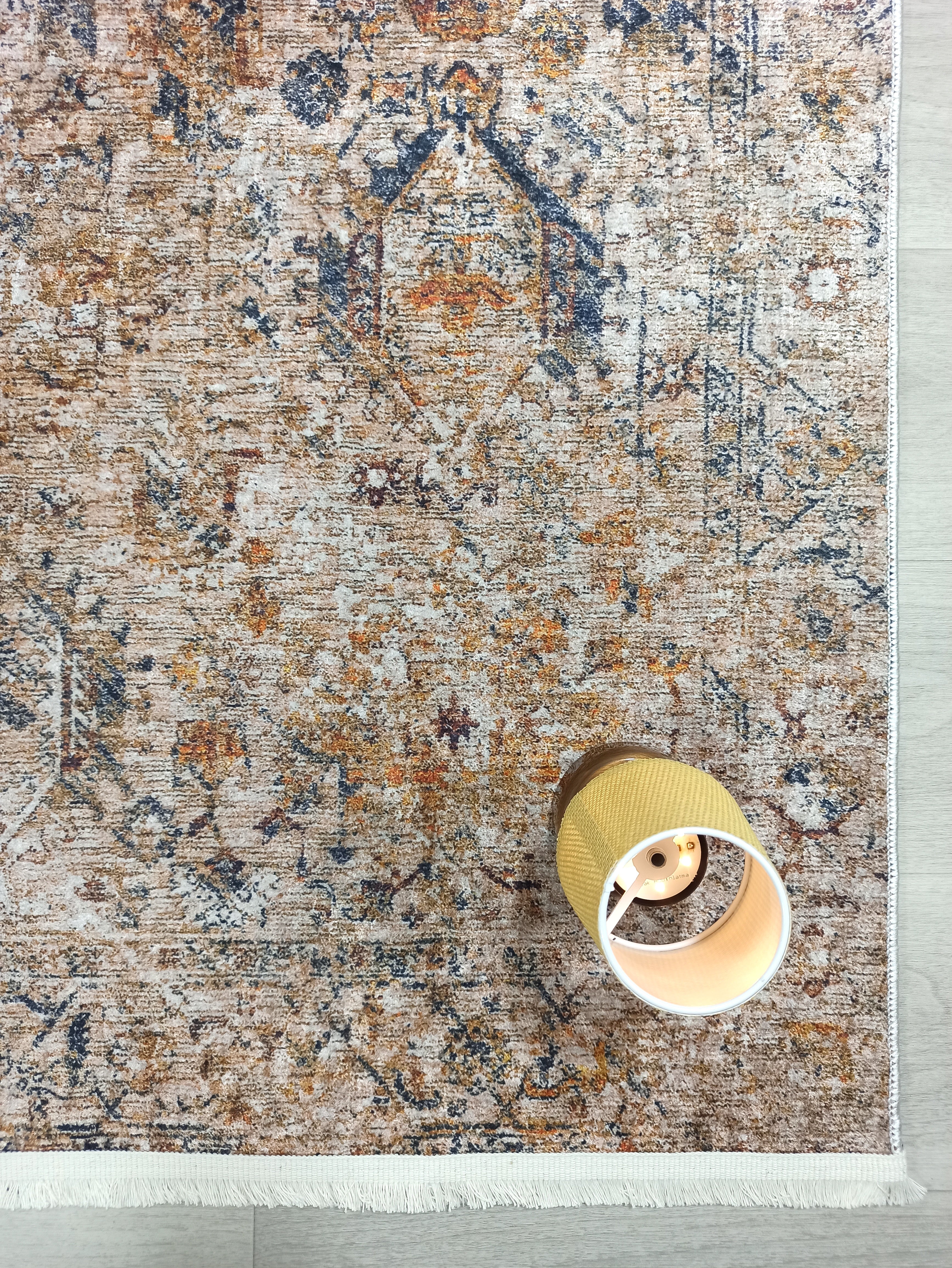 Persian Style Brown Beige Vintage Design Rug