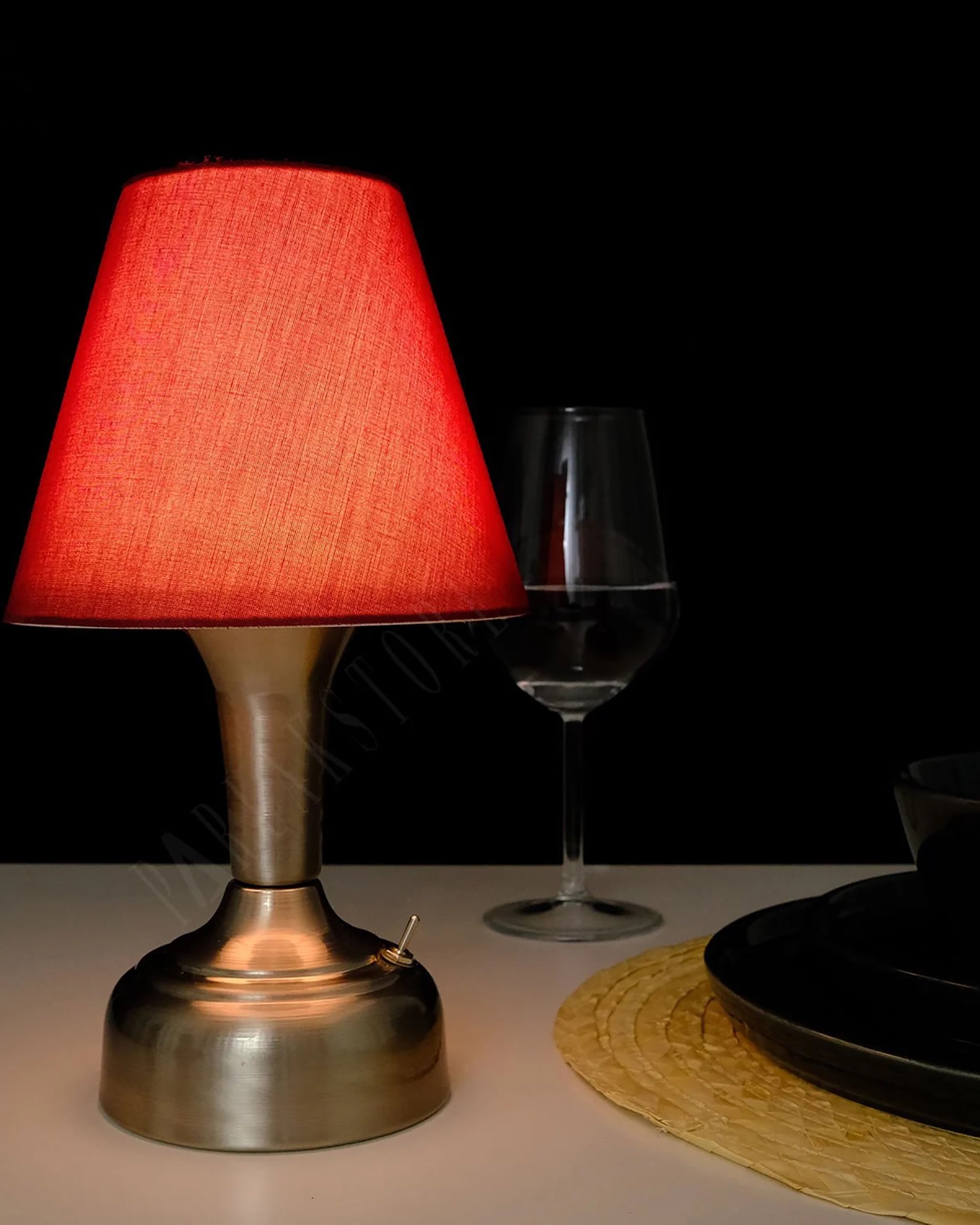 11-inch Vintage Silver Cordless LED Table Lamp