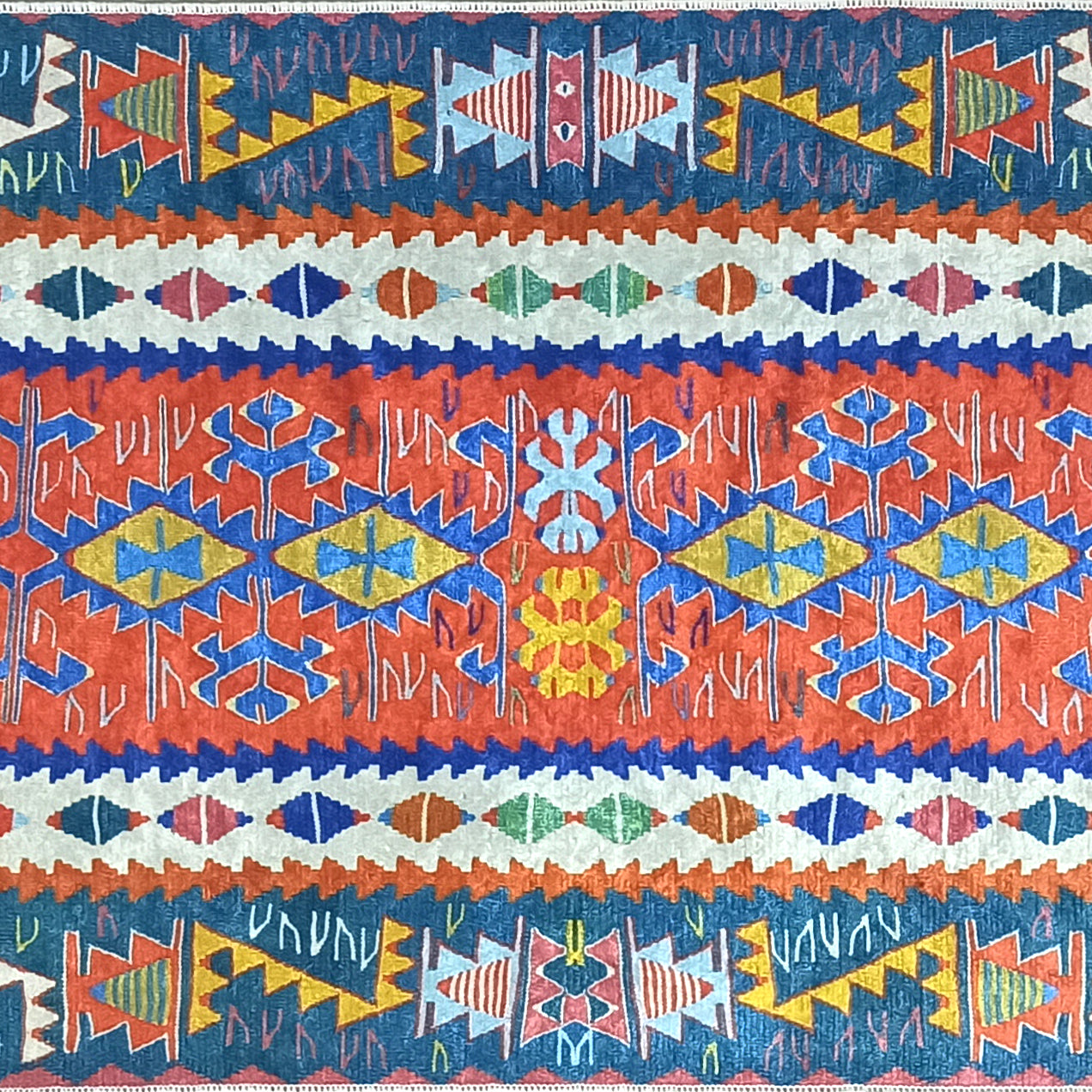 Kilim Style Runner & Rug, Multi Color Rug, Modern Home Décor