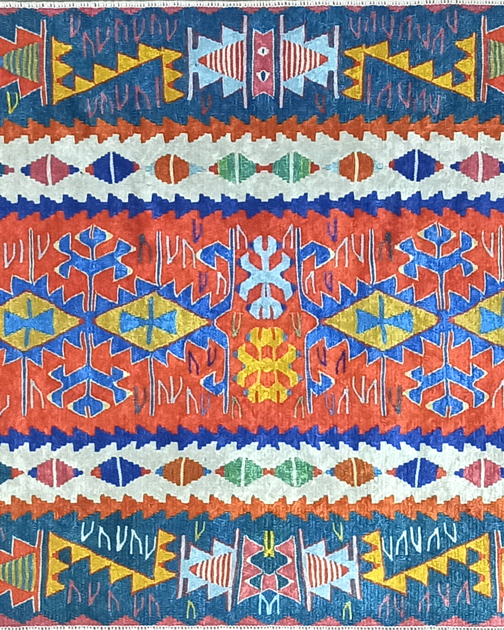 Kilim Style Runner & Rug, Multi Color Rug, Modern Home Décor