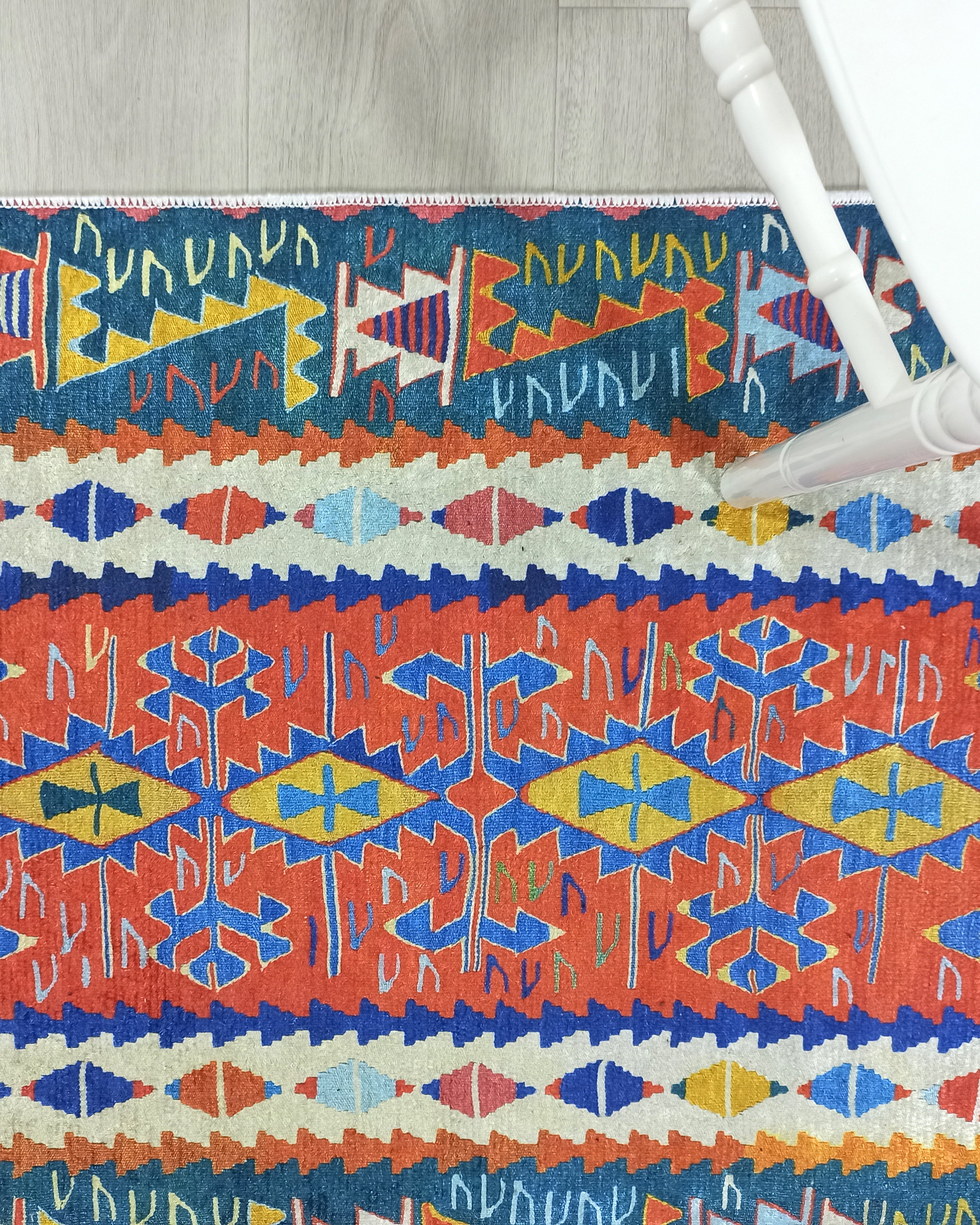 Kilim Style Runner & Rug, Multi Color Rug, Modern Home Décor