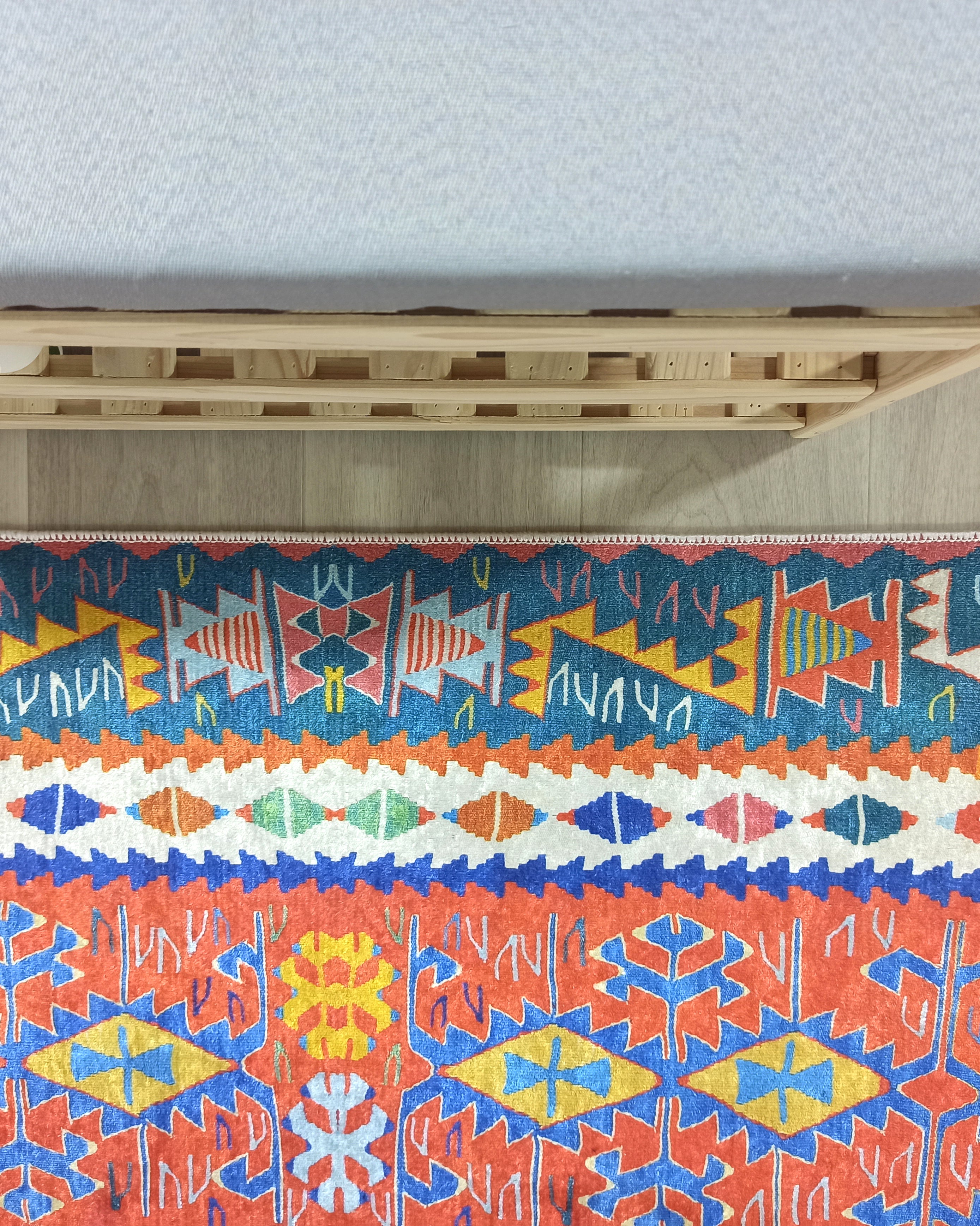 Kilim Style Runner & Rug, Multi Color Rug, Modern Home Décor