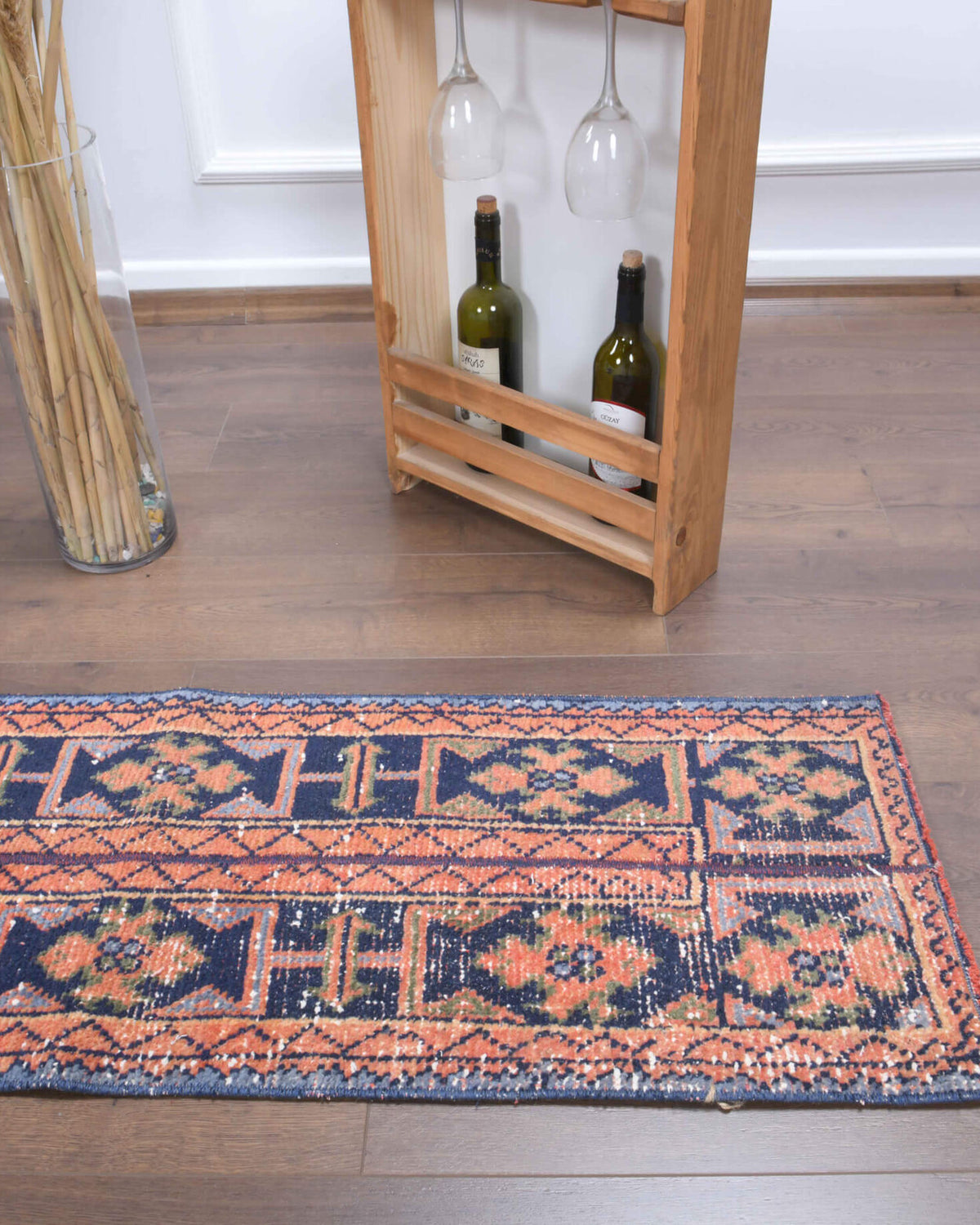 Authentic Anatolian vintage patchwork runner rug (1970s) with oriental design – one-of-a-kind at Fame Rugs