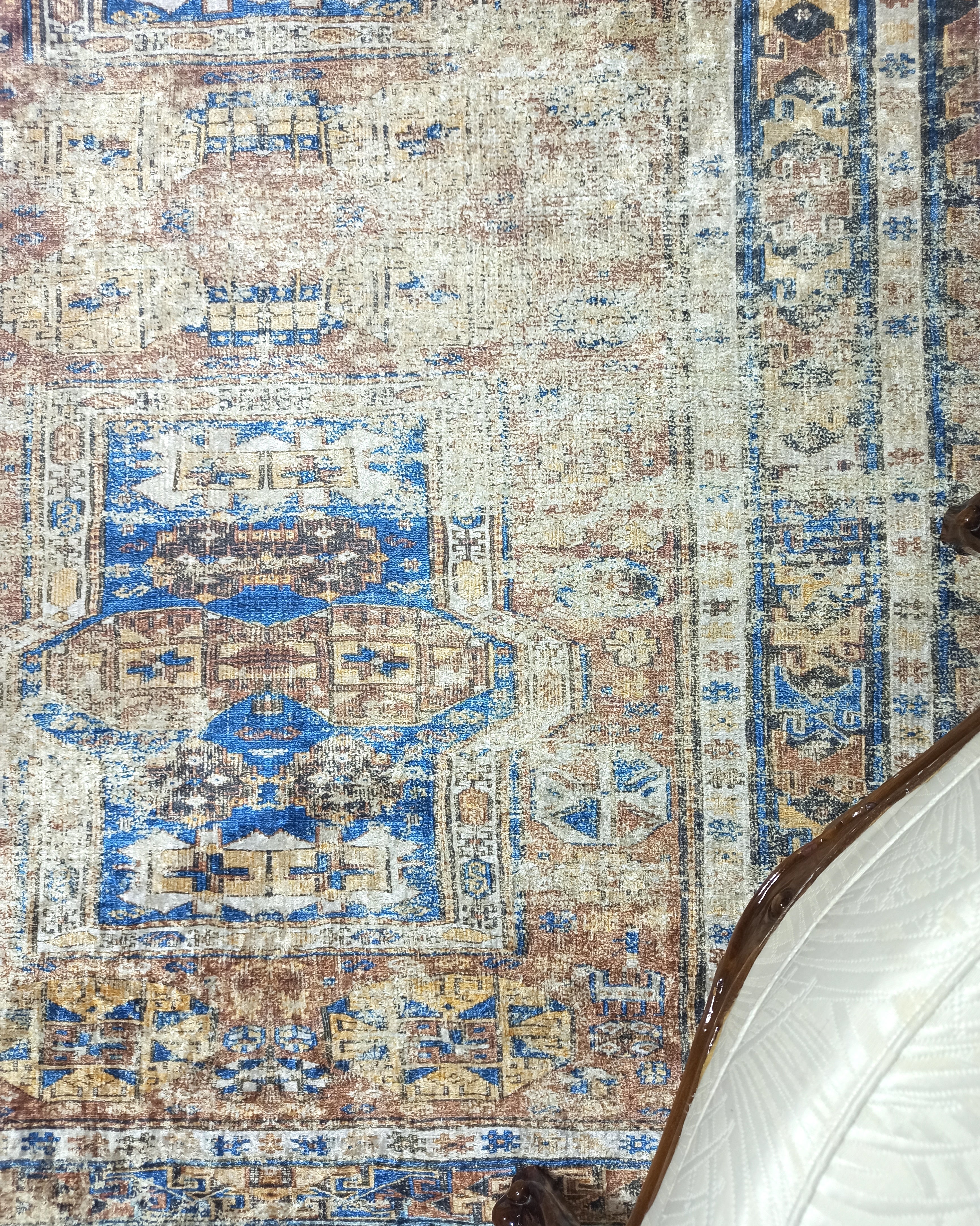 Persian Style Brown Beige Vintage Design Rug