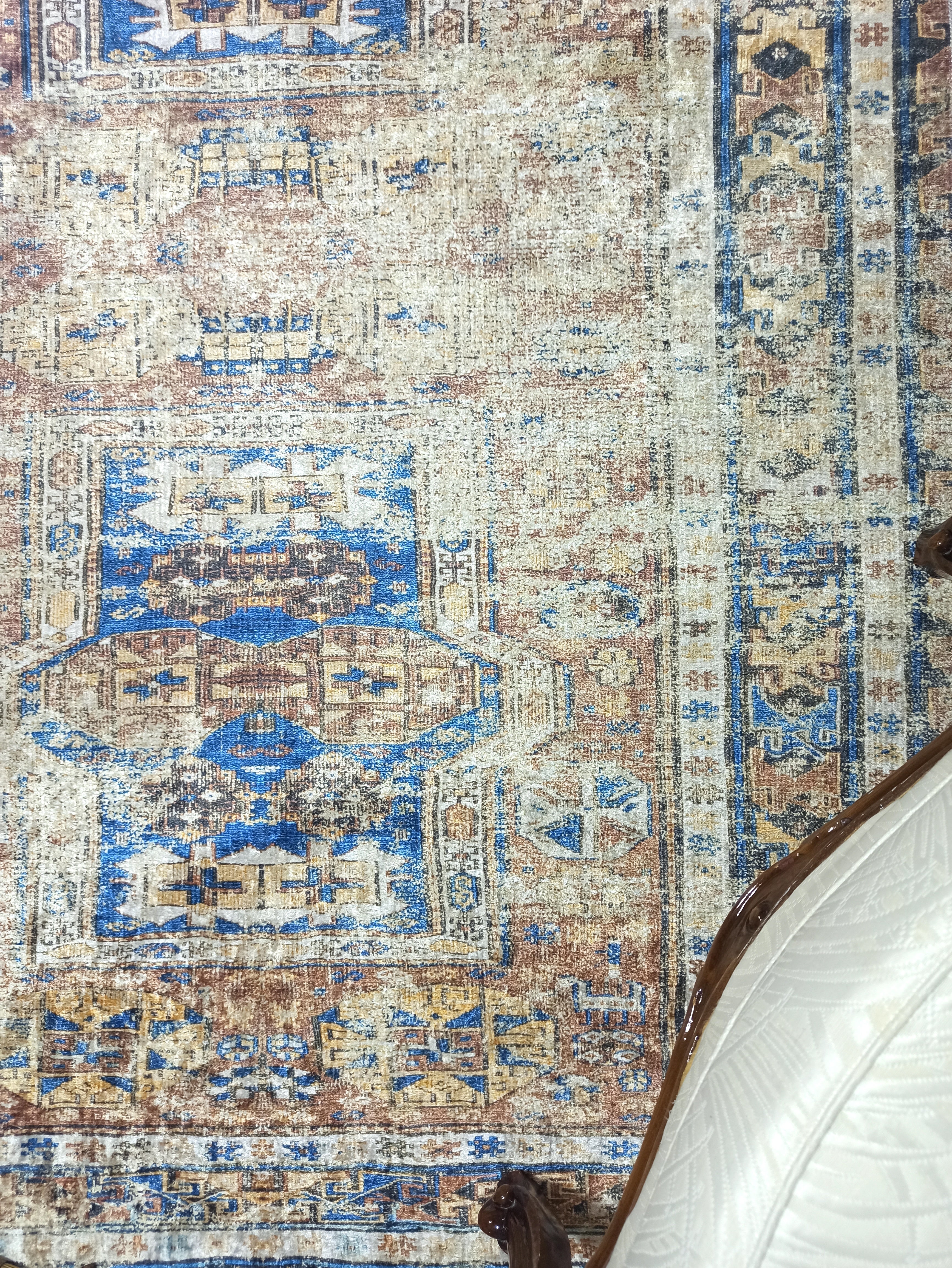 Persian Style Brown Beige Vintage Design Rug