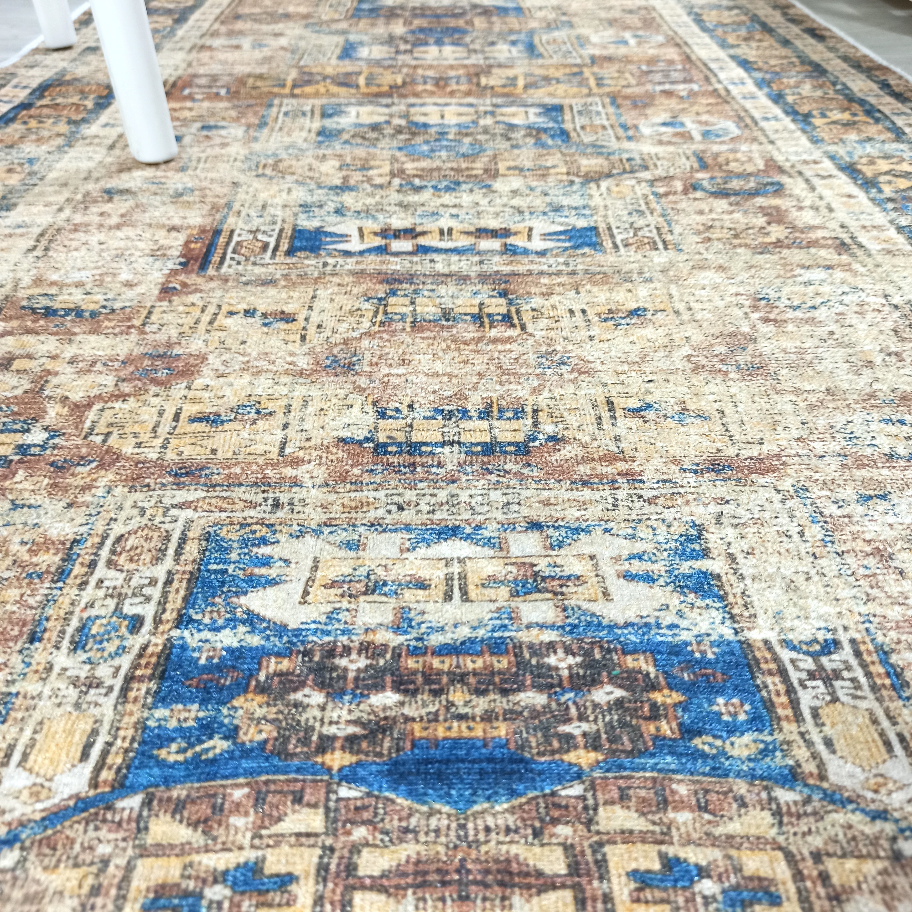 Persian Style Brown Beige Vintage Design Rug
