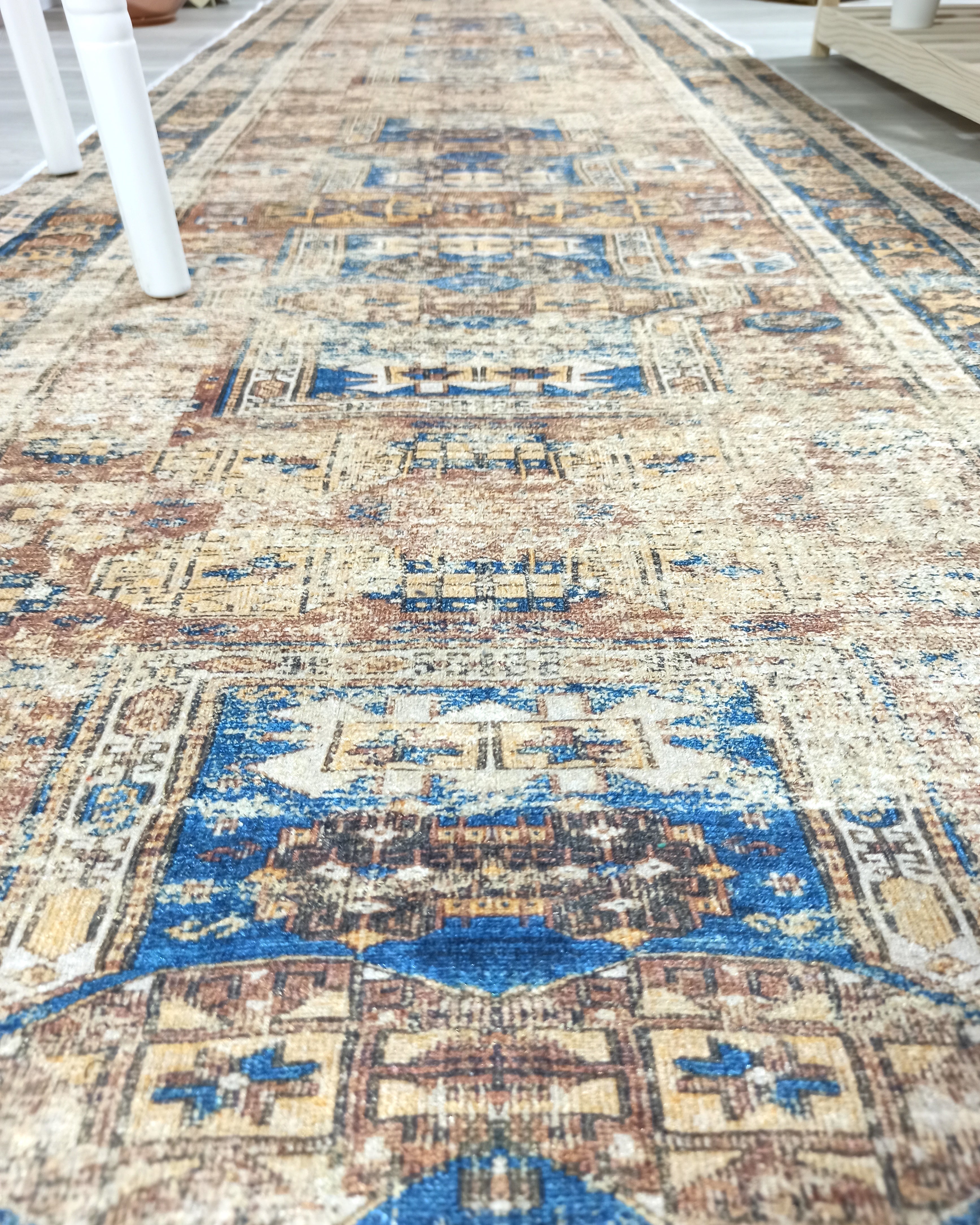 Persian Style Brown Beige Vintage Design Rug
