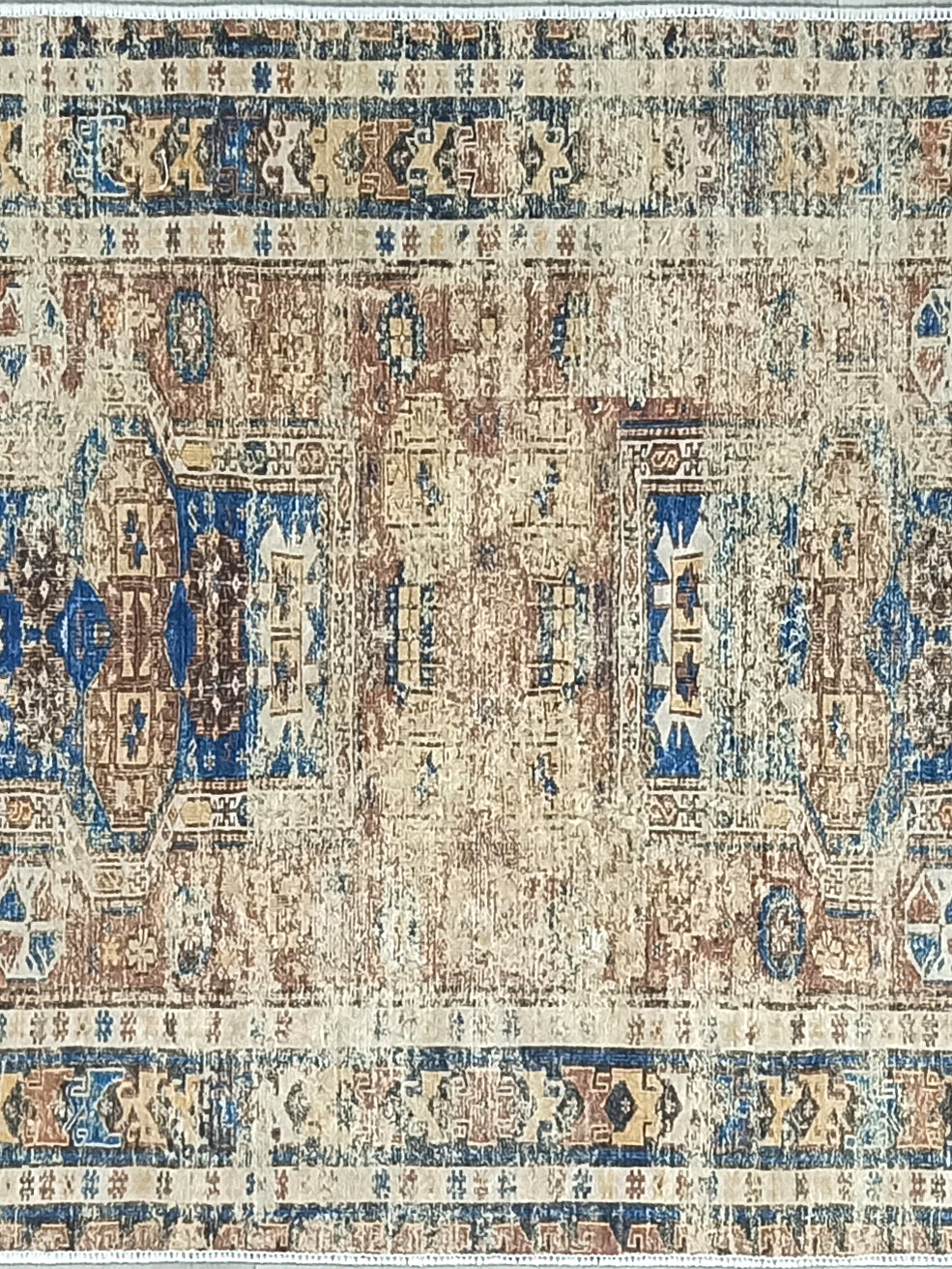 Persian Style Brown Beige Vintage Design Rug