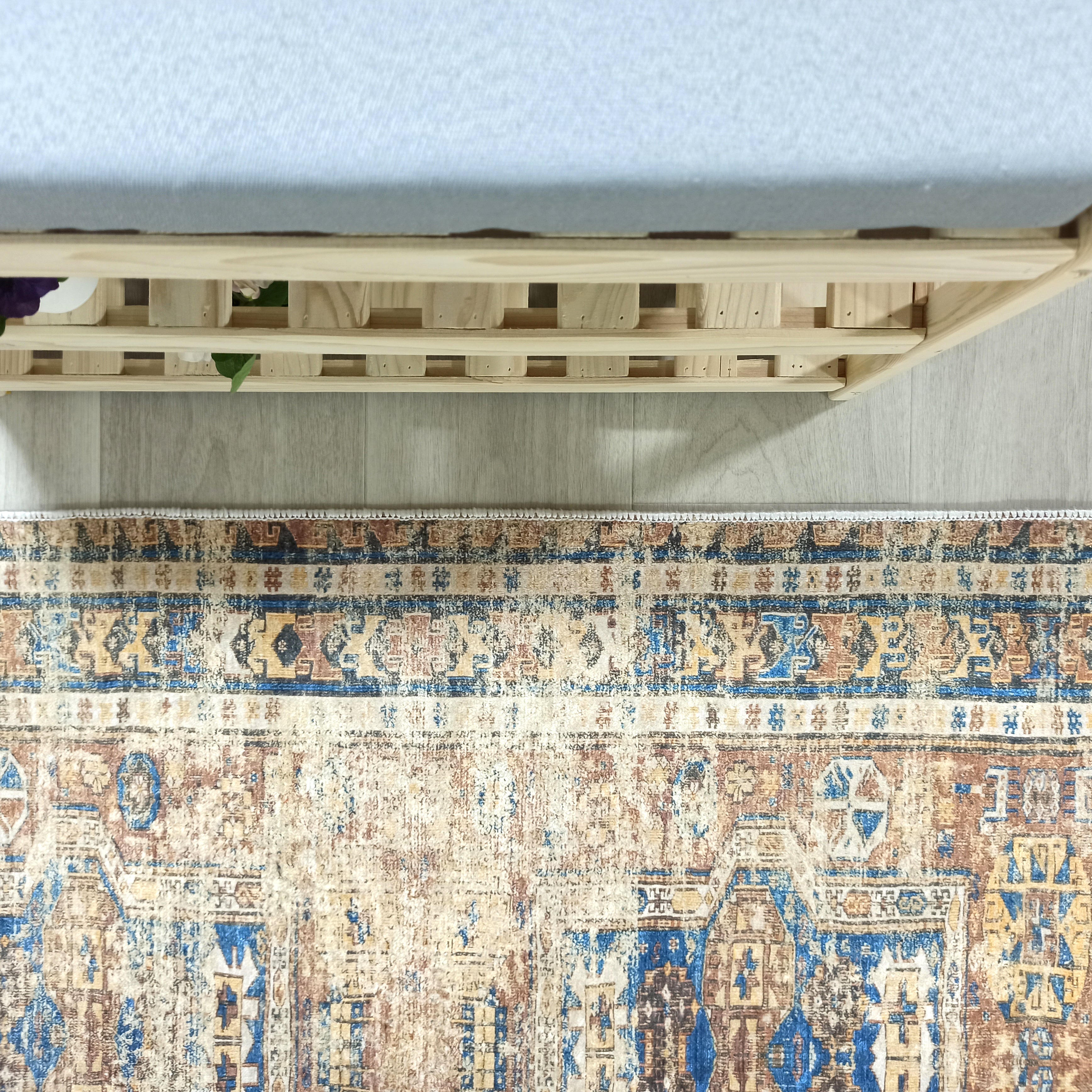 Persian Style Brown Beige Vintage Design Rug