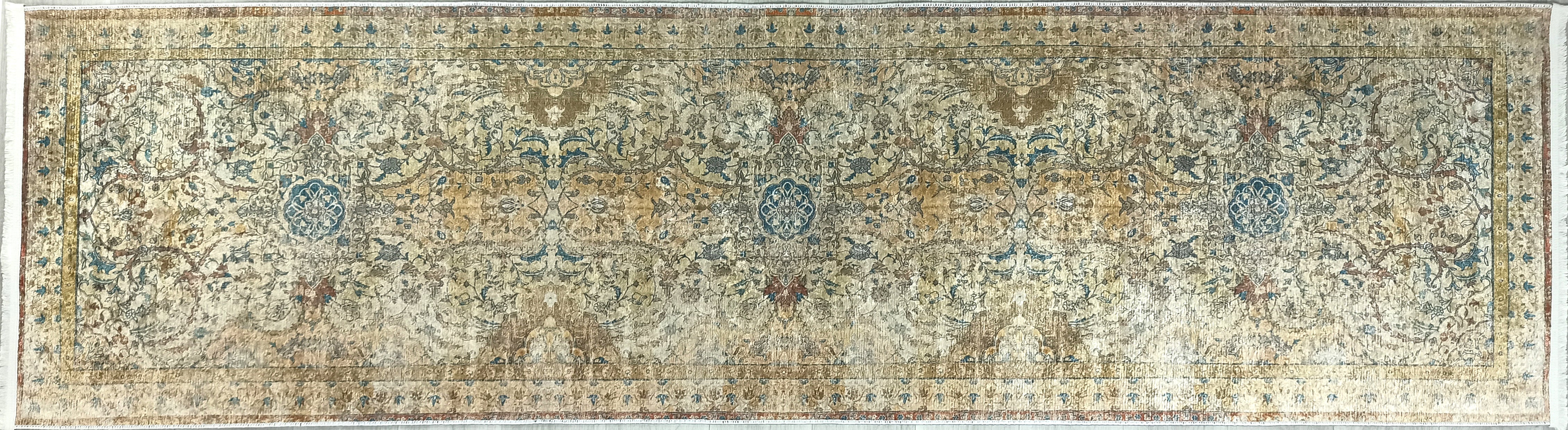 Persian Style Beige Blue Vintage Design Rug