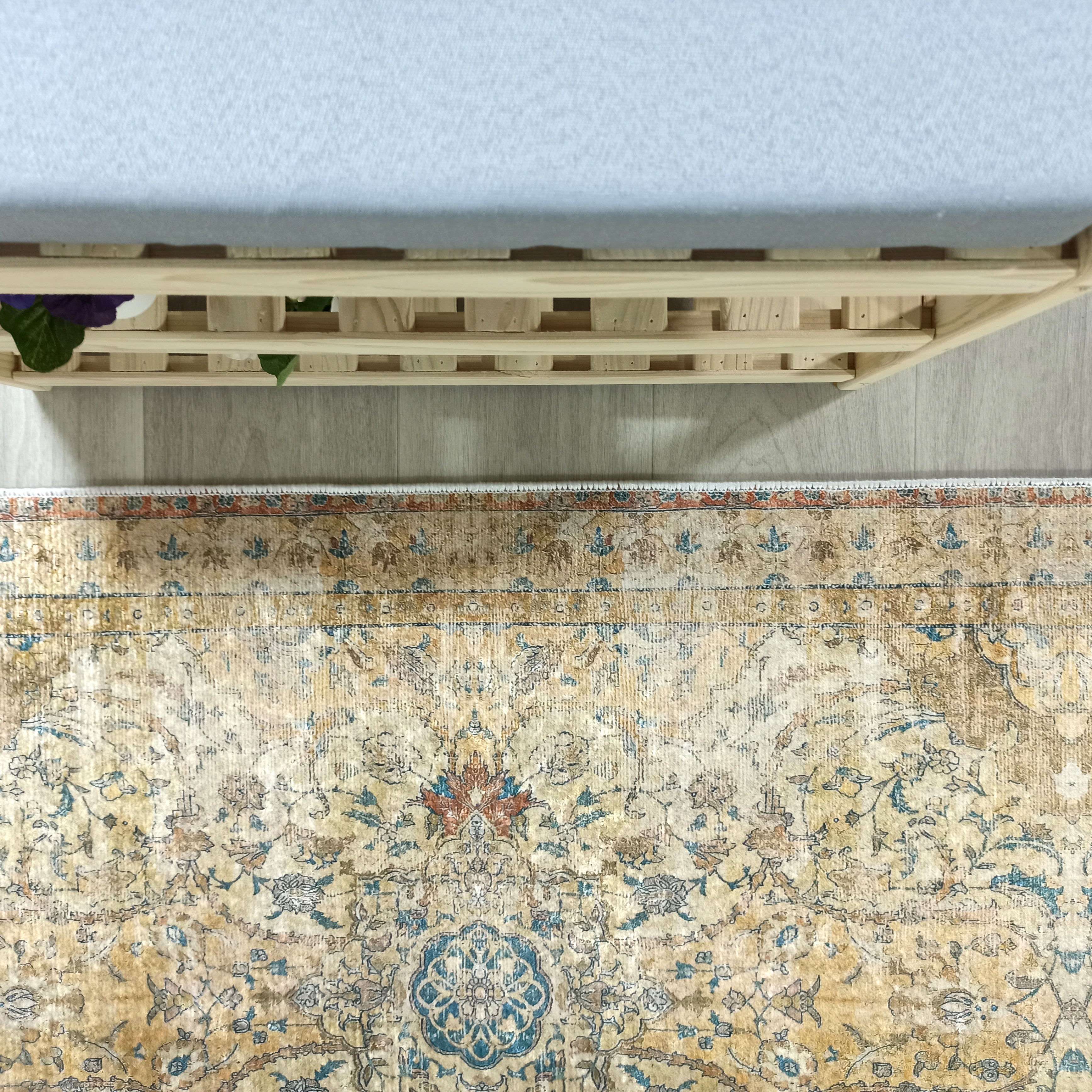 Persian Style Beige Blue Vintage Design Rug