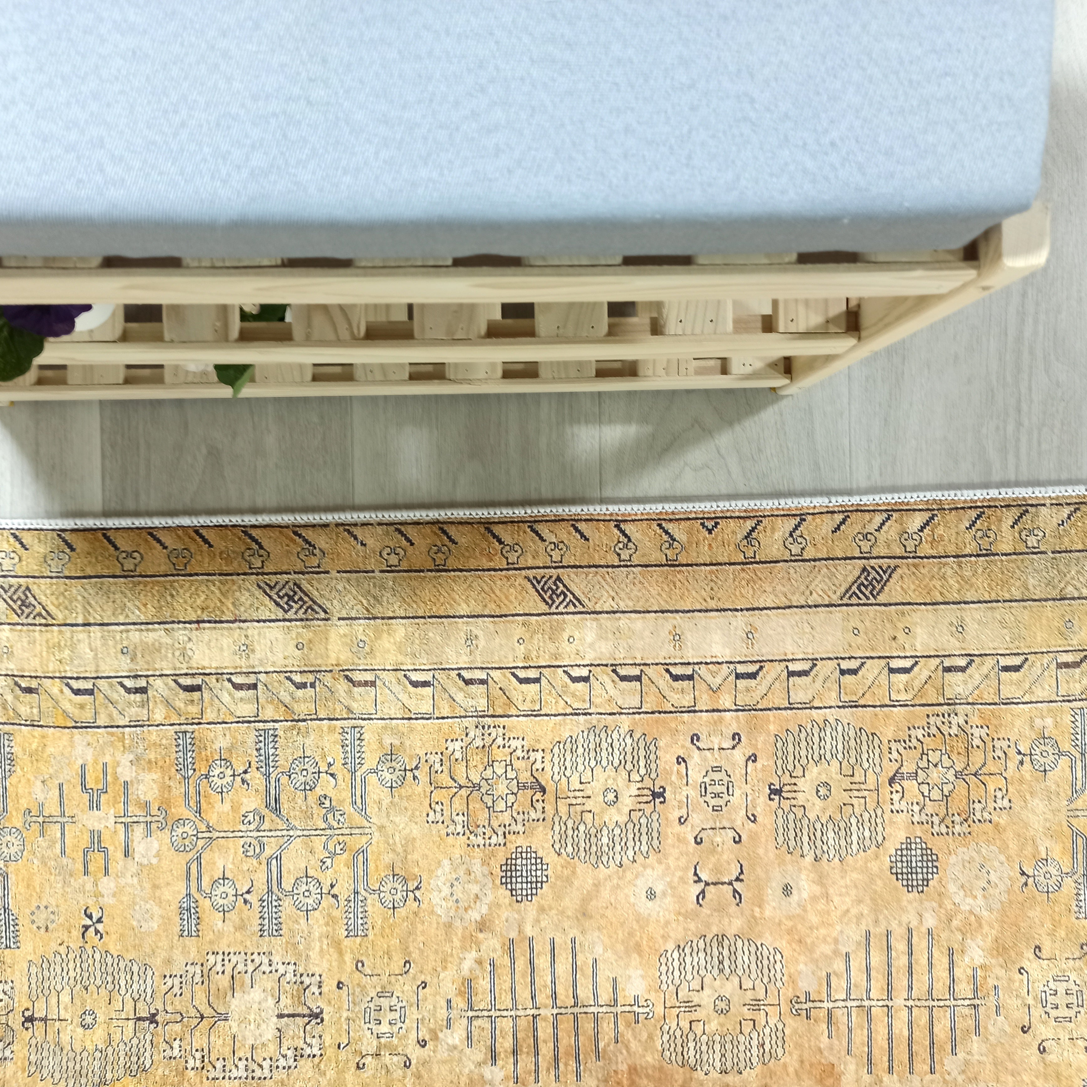 Persian Style Beige Yellow Vintage Design Rug