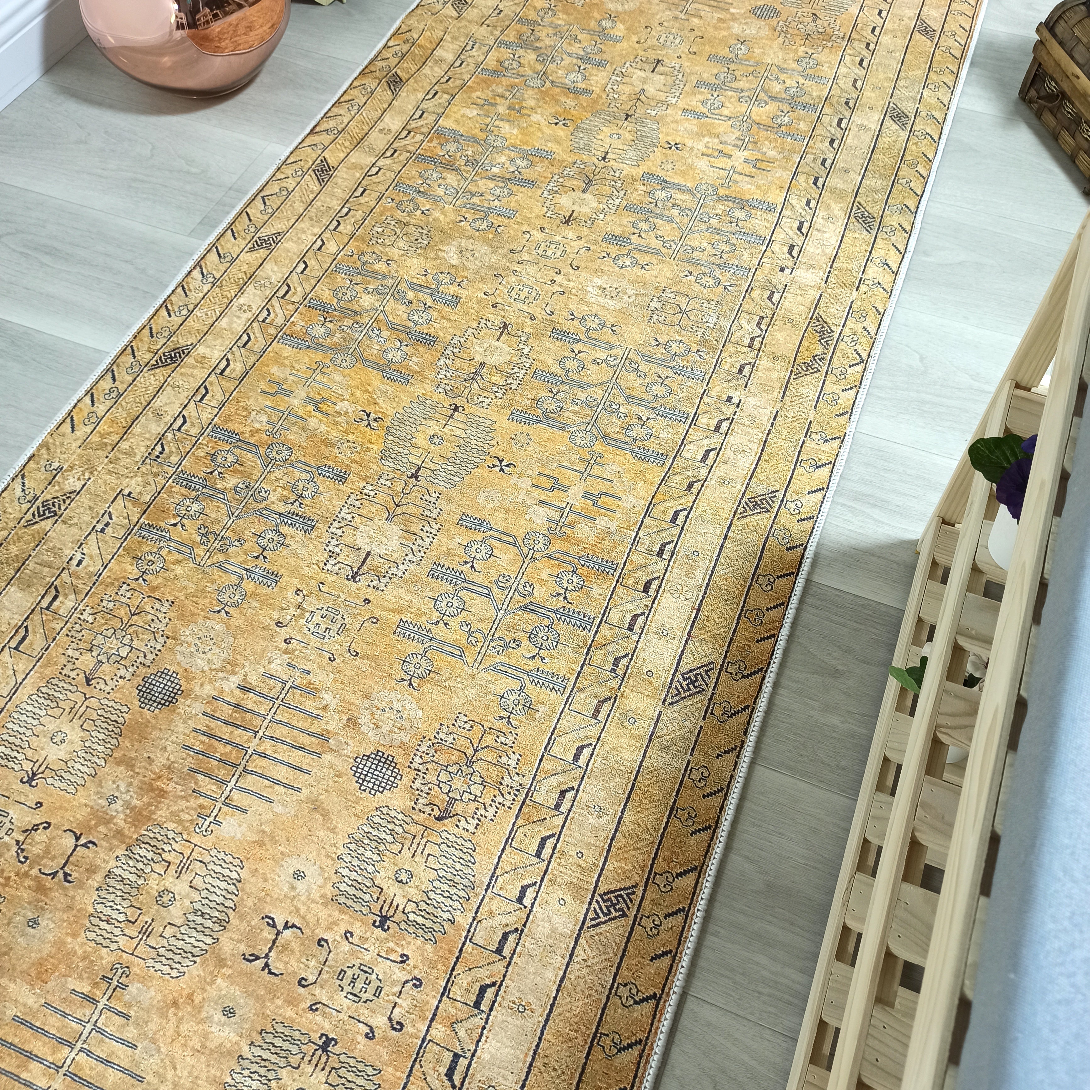 Persian Style Beige Yellow Vintage Design Rug