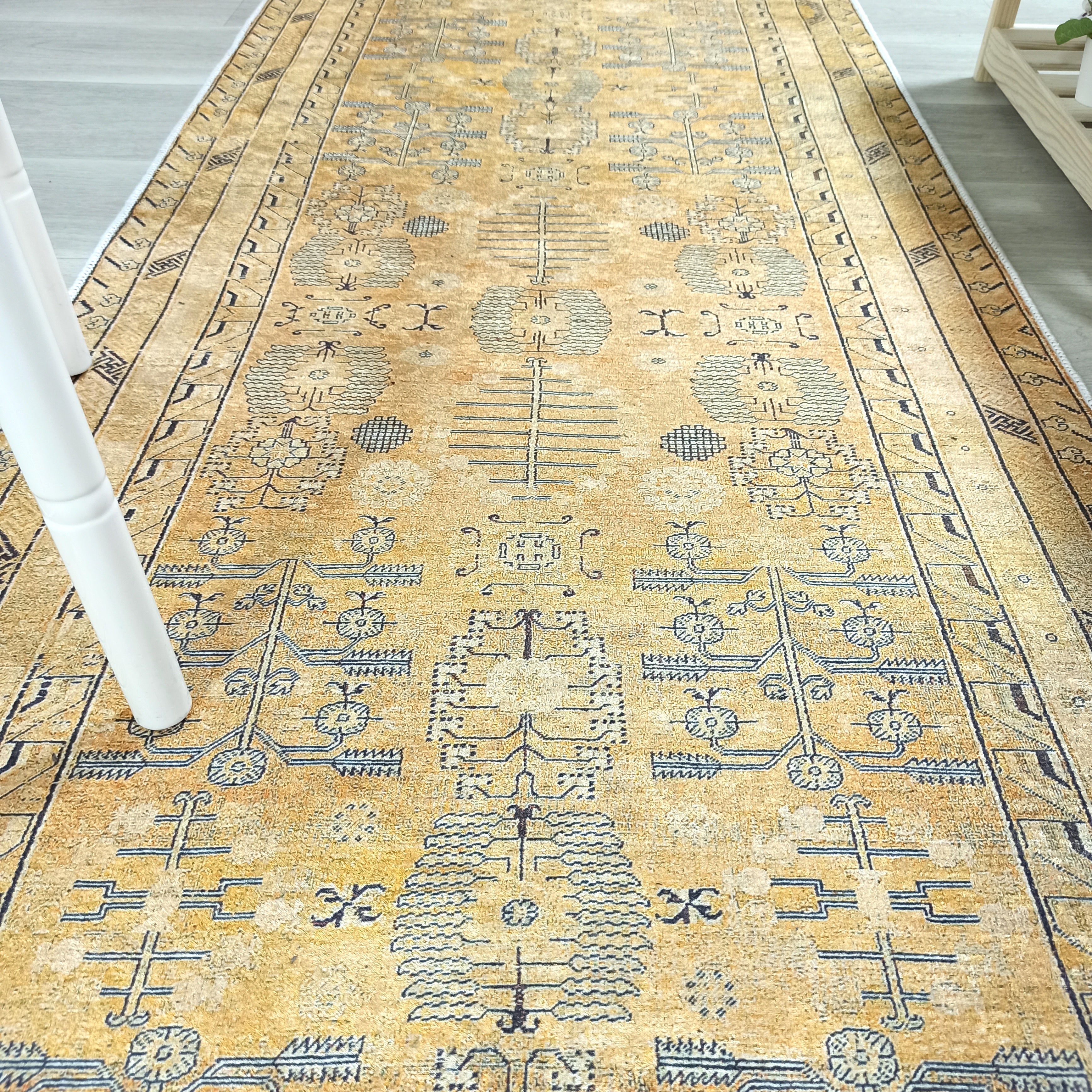 Persian Style Beige Yellow Vintage Design Rug