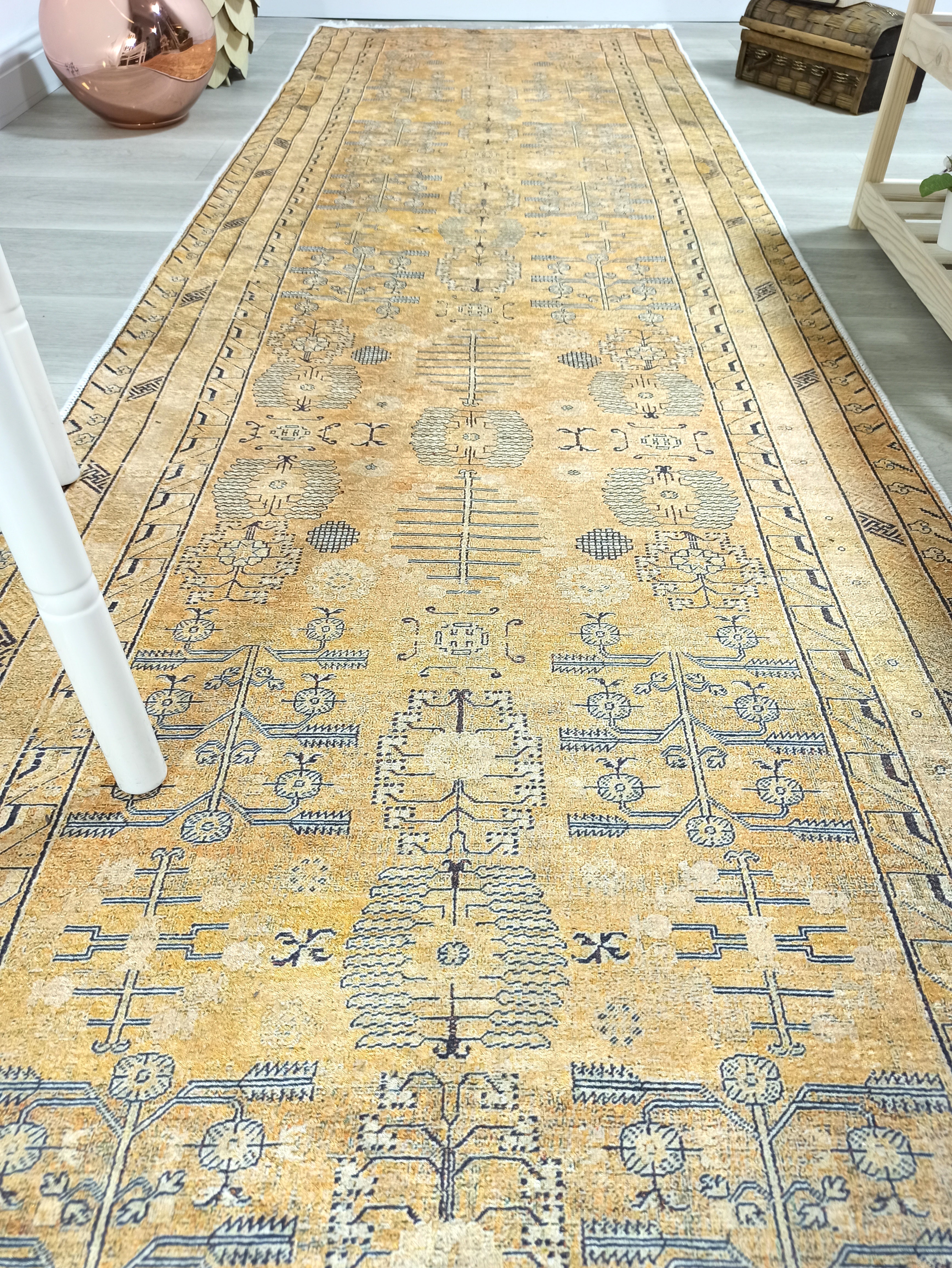 Persian Style Beige Yellow Vintage Design Rug
