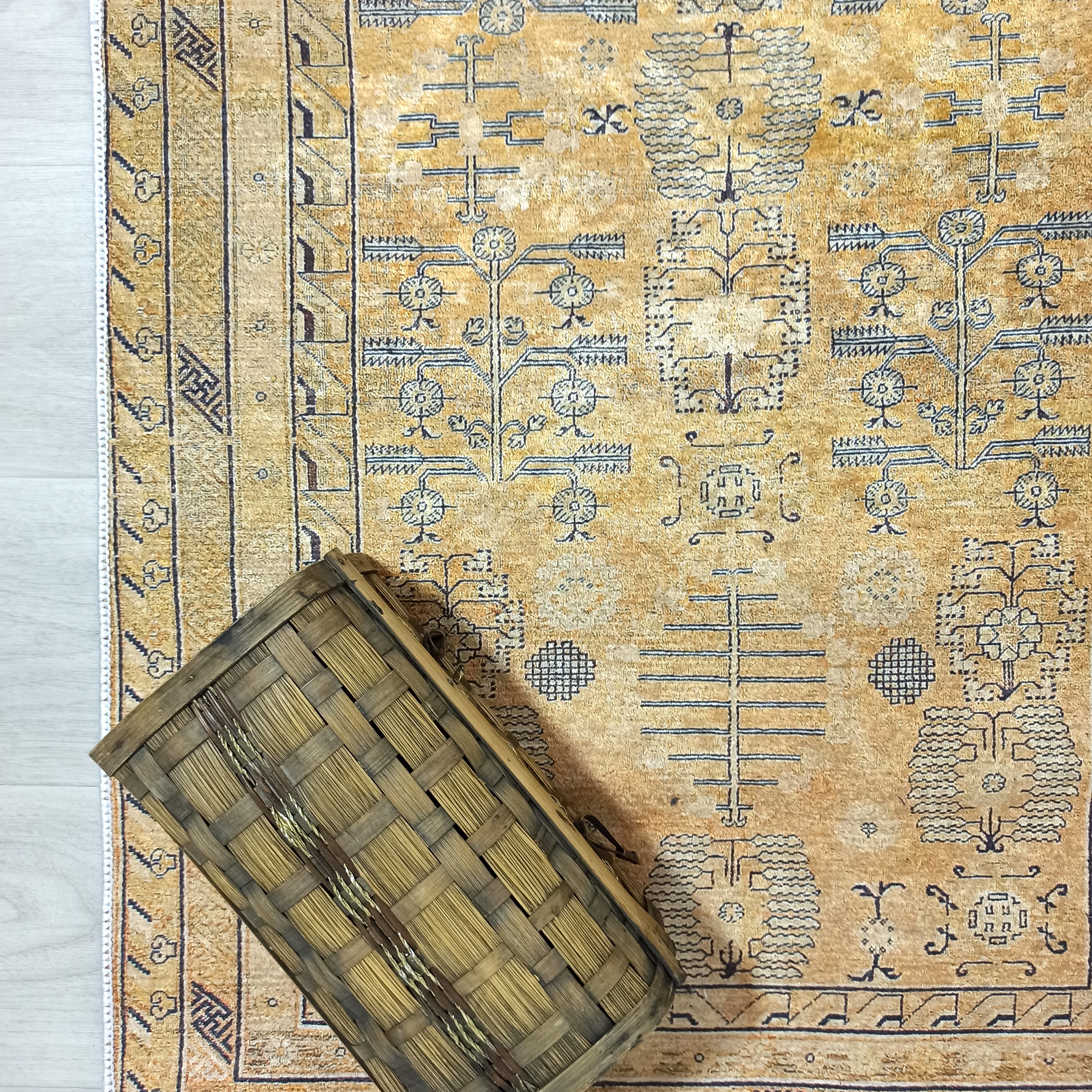 Persian Style Beige Yellow Vintage Design Rug